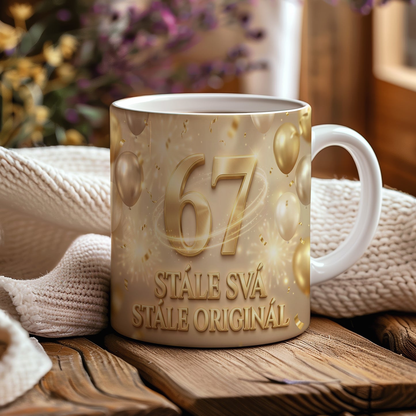 Narozeninový hrnek 67 let – STÁLE SVÁ, STÁLE ORIGINÁL
