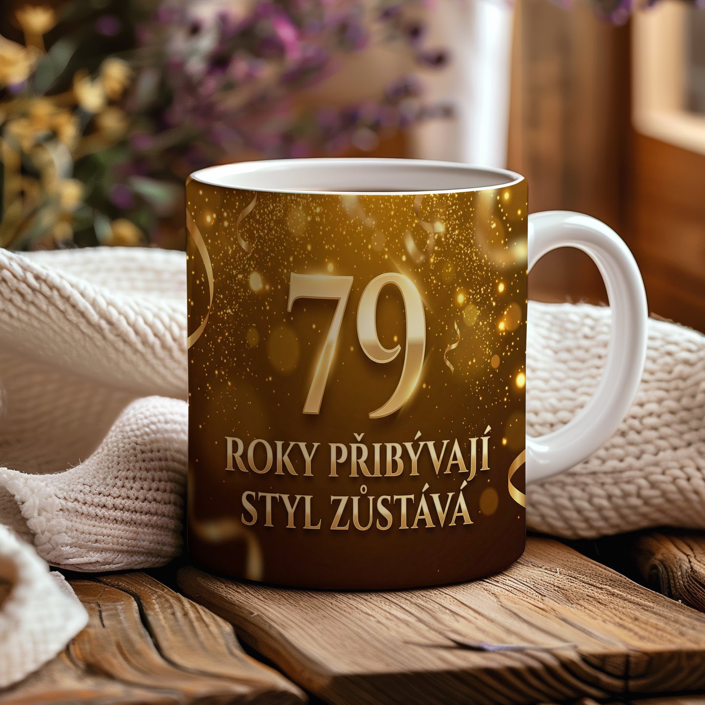 Narozeninový hrnek 79 let – ROKY PŘIBÝVAJÍ, STYL ZŮSTÁVÁ