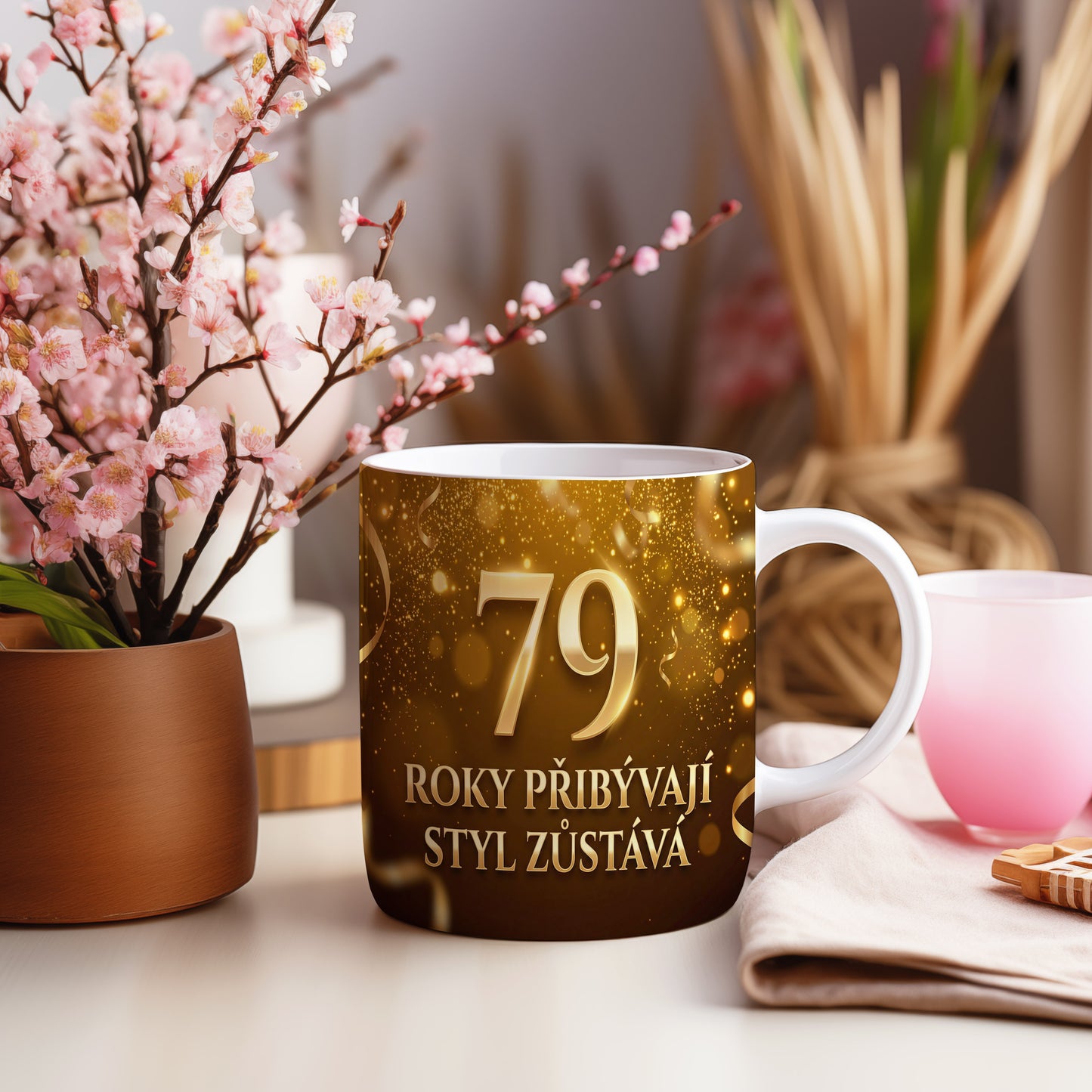 Narozeninový hrnek 79 let – ROKY PŘIBÝVAJÍ, STYL ZŮSTÁVÁ