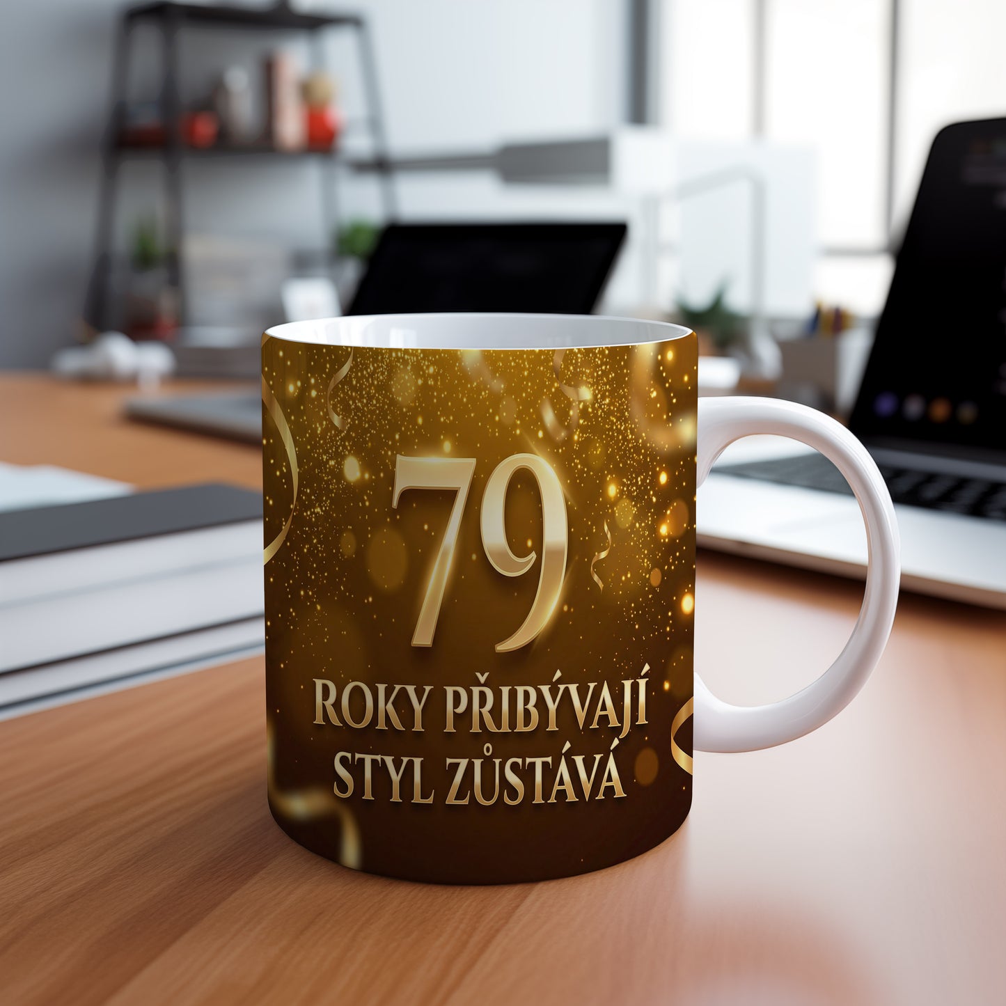 Narozeninový hrnek 79 let – ROKY PŘIBÝVAJÍ, STYL ZŮSTÁVÁ