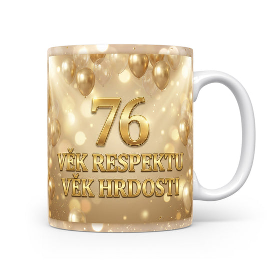 Hrnček s nápisem VĚK RESPEKTU VĚK HRDOSTI