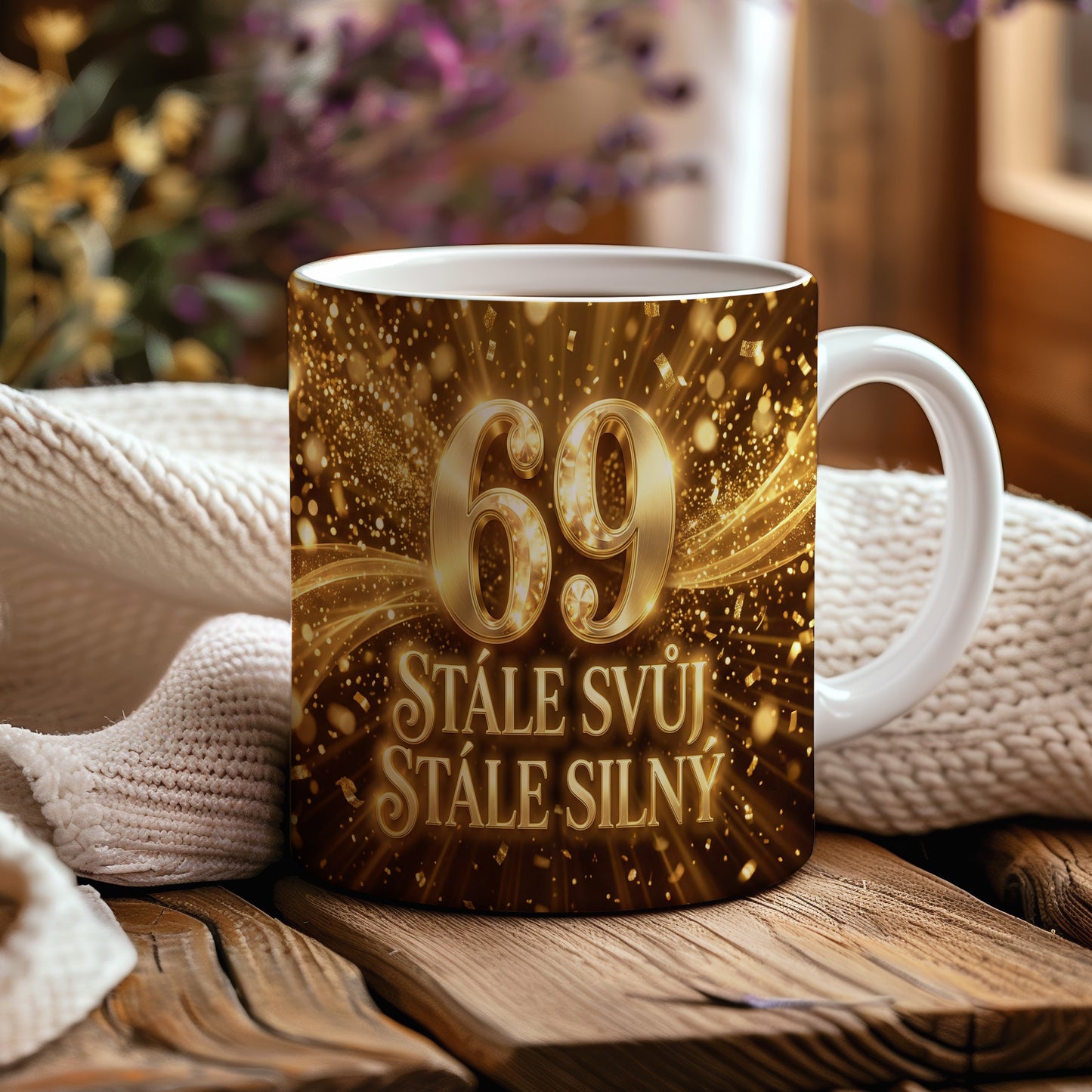 Narozeninový hrnek 69 let – STÁLE SVŮJ, STÁLE SILNÝ