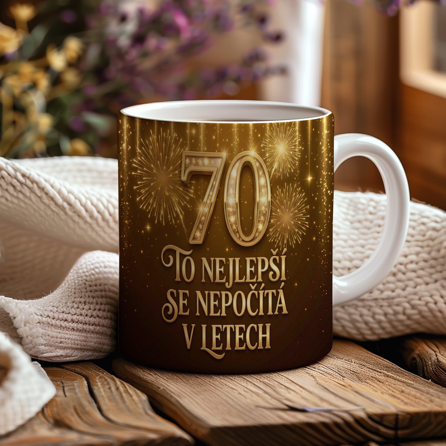 Narozeninový hrnek 70 let – TO NEJLEPŠÍ SE NEPOČÍTÁ V LETECH