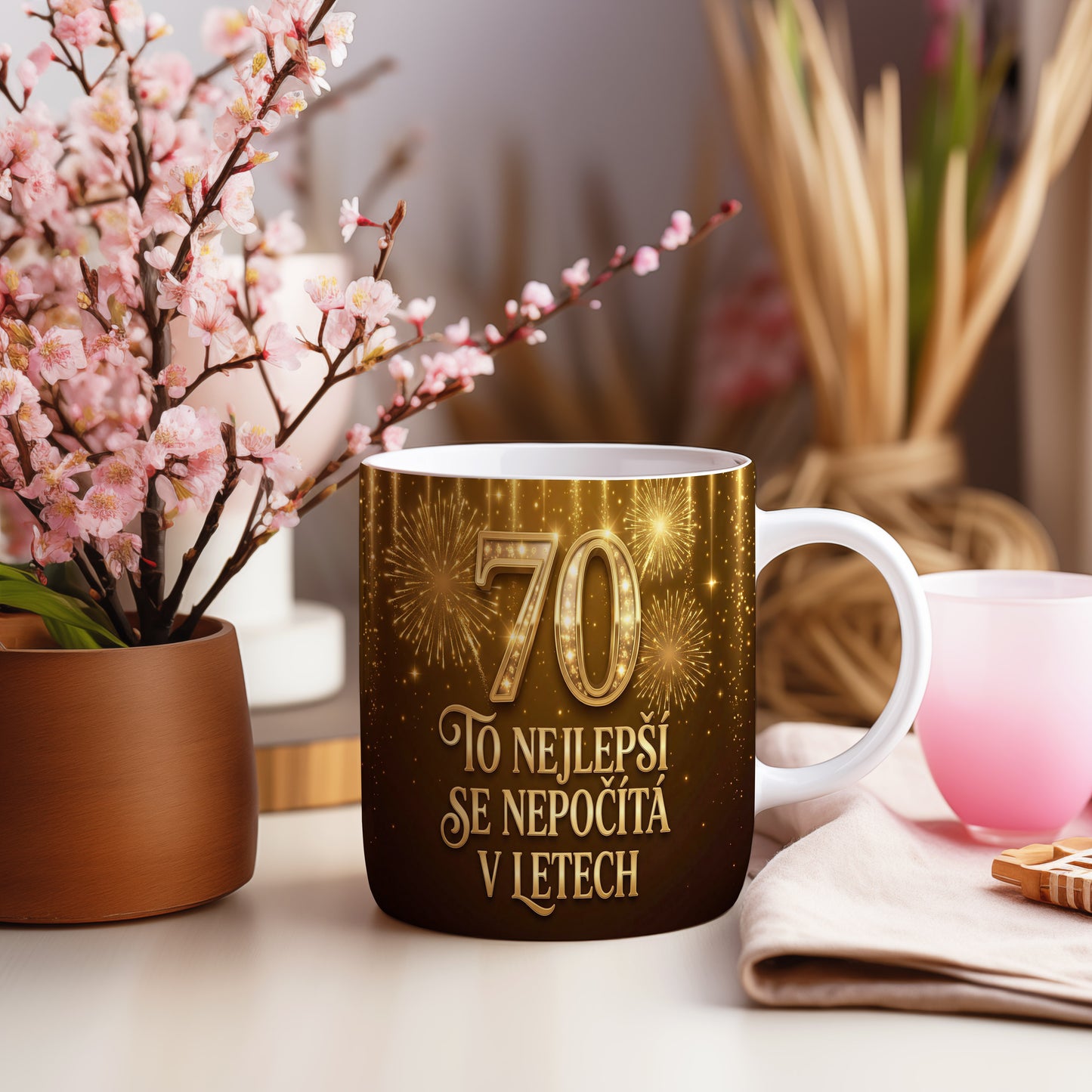 Narozeninový hrnek 70 let – TO NEJLEPŠÍ SE NEPOČÍTÁ V LETECH