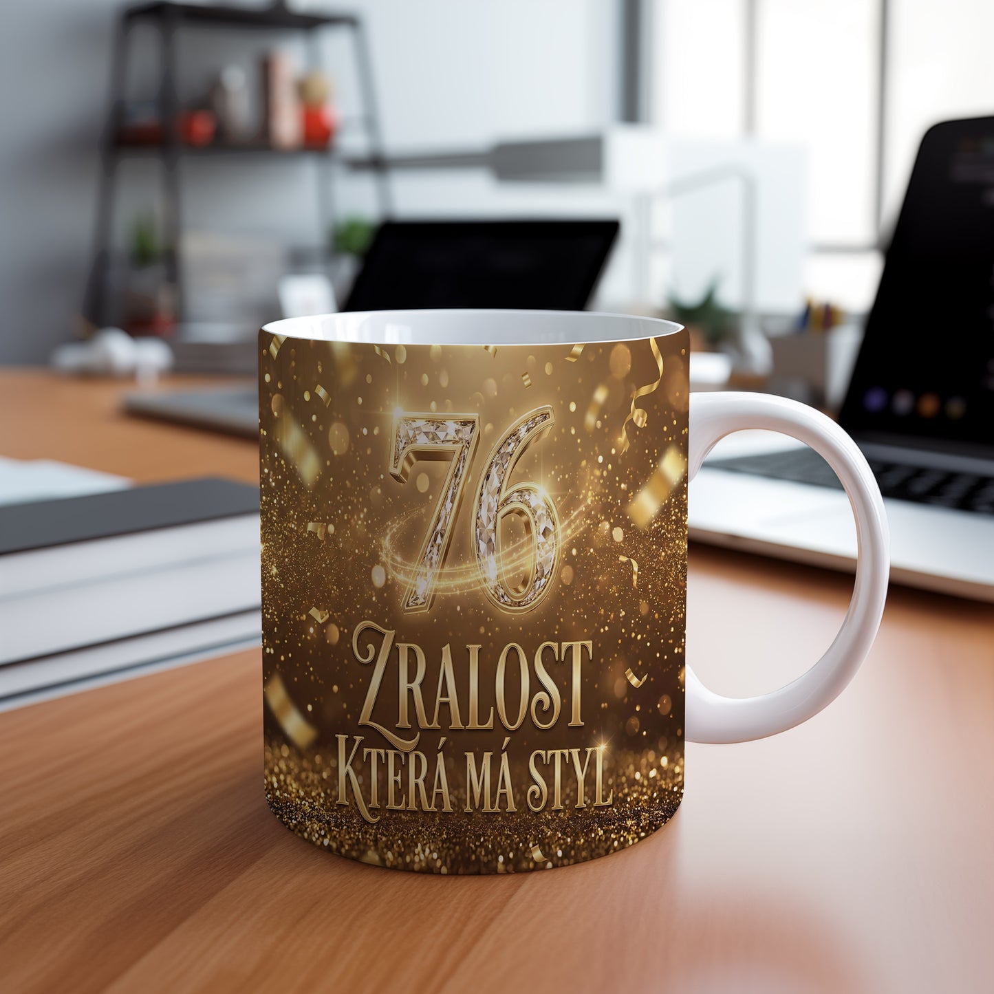 Narozeninový hrnek 76 let – ZRALOST KTERÁ MÁ STYL