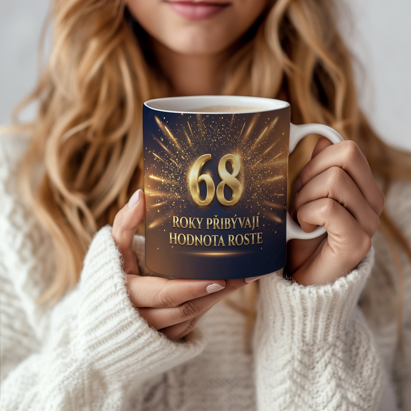 Narozeninový hrnek 68 let – ROKY PŘIBÝVAJÍ HODNOTA ROSTE