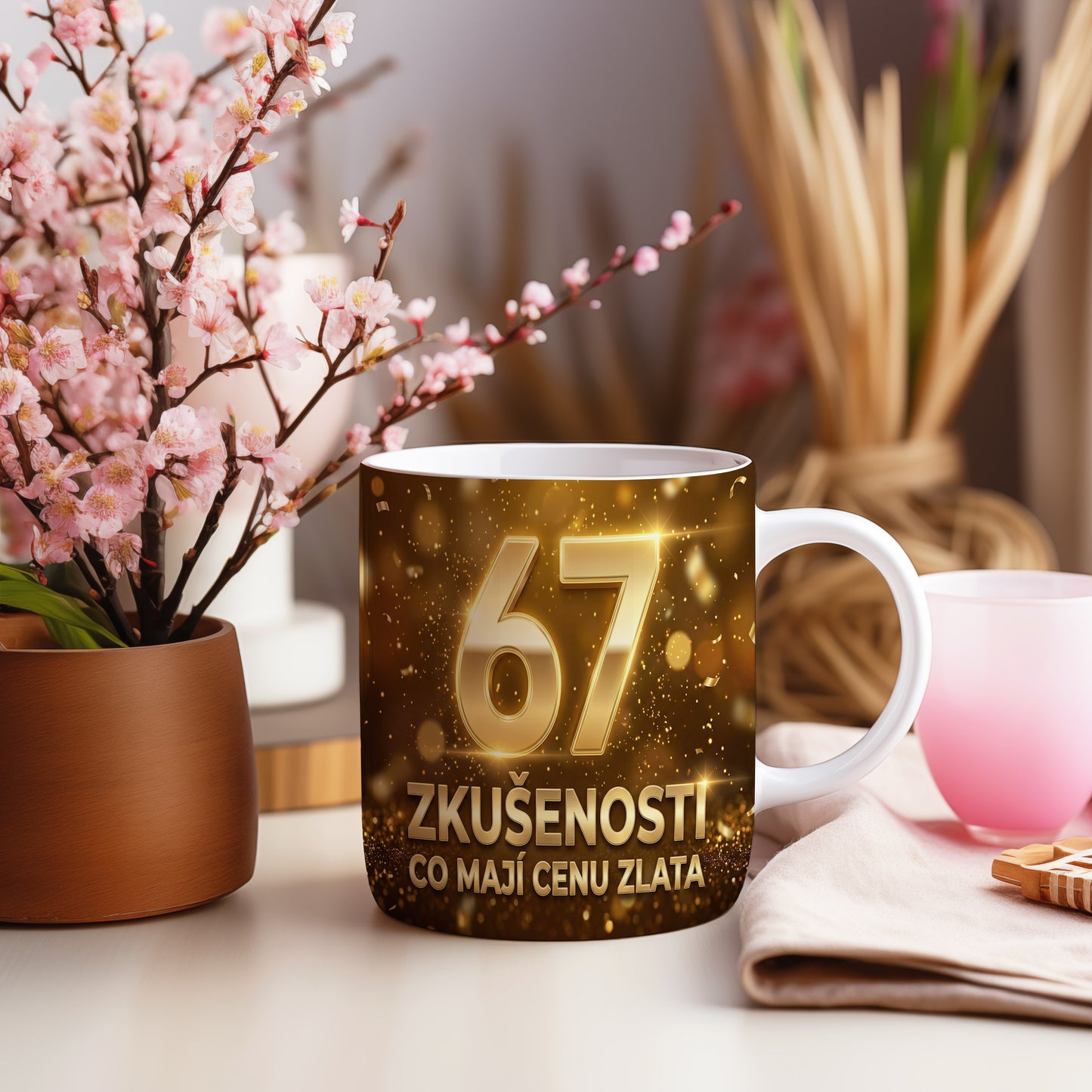 Narozeninový hrnek 67 let – ZKUŠENOSTI, CO MAJÍ CENU ZLATA