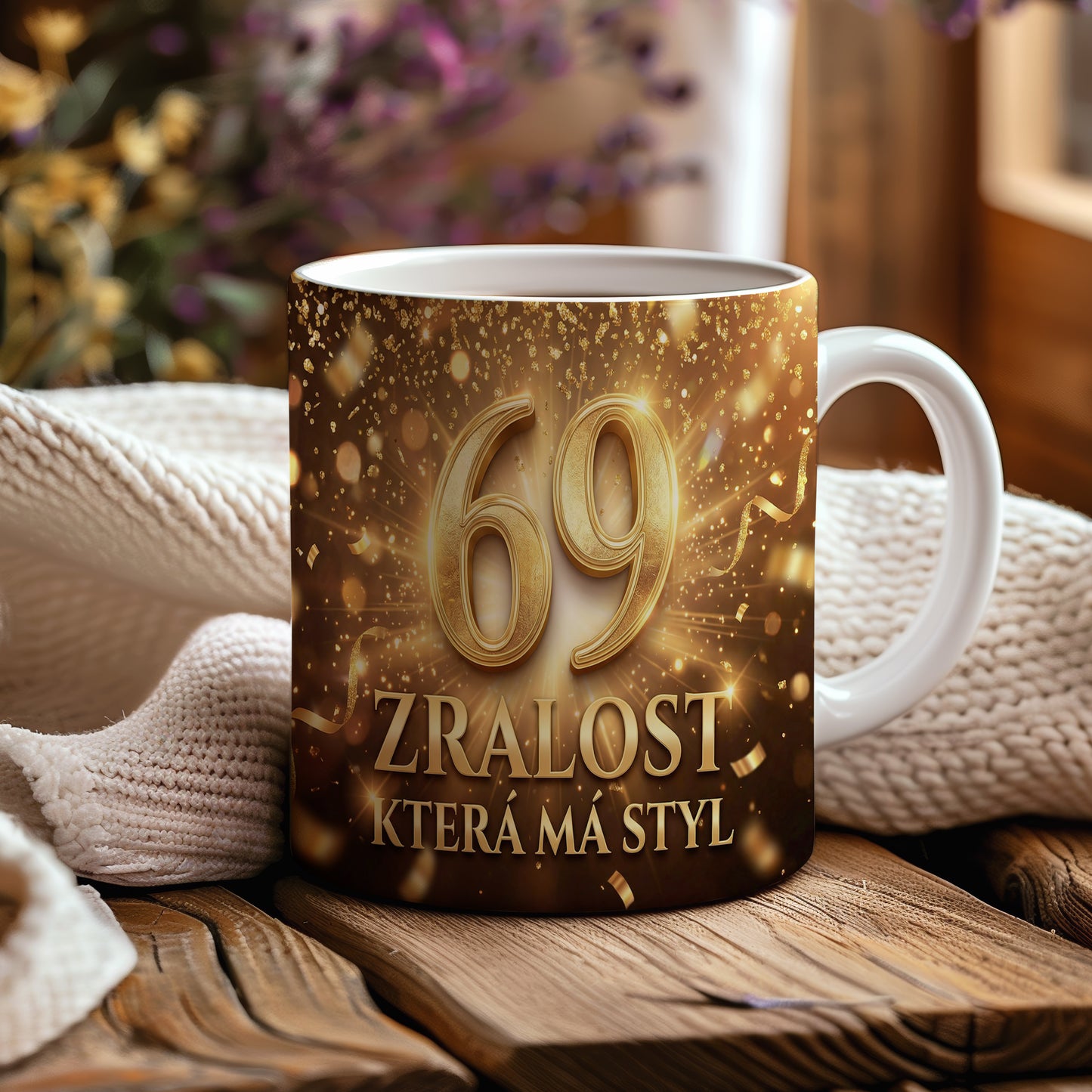 Narozeninový hrnek 69 let – ZRALOST KTERÁ MÁ STYL
