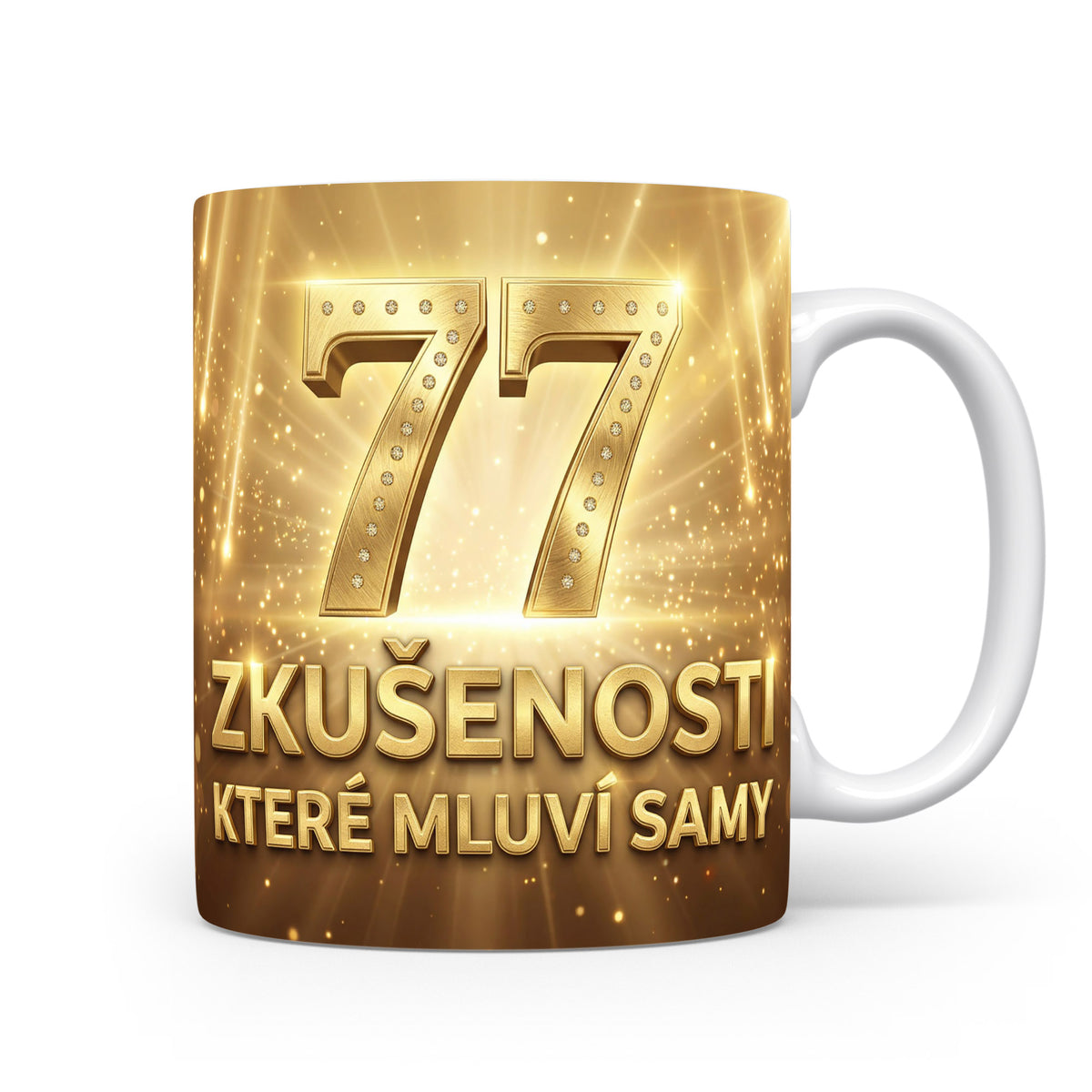 Narozeninový hrnek s číslem 77