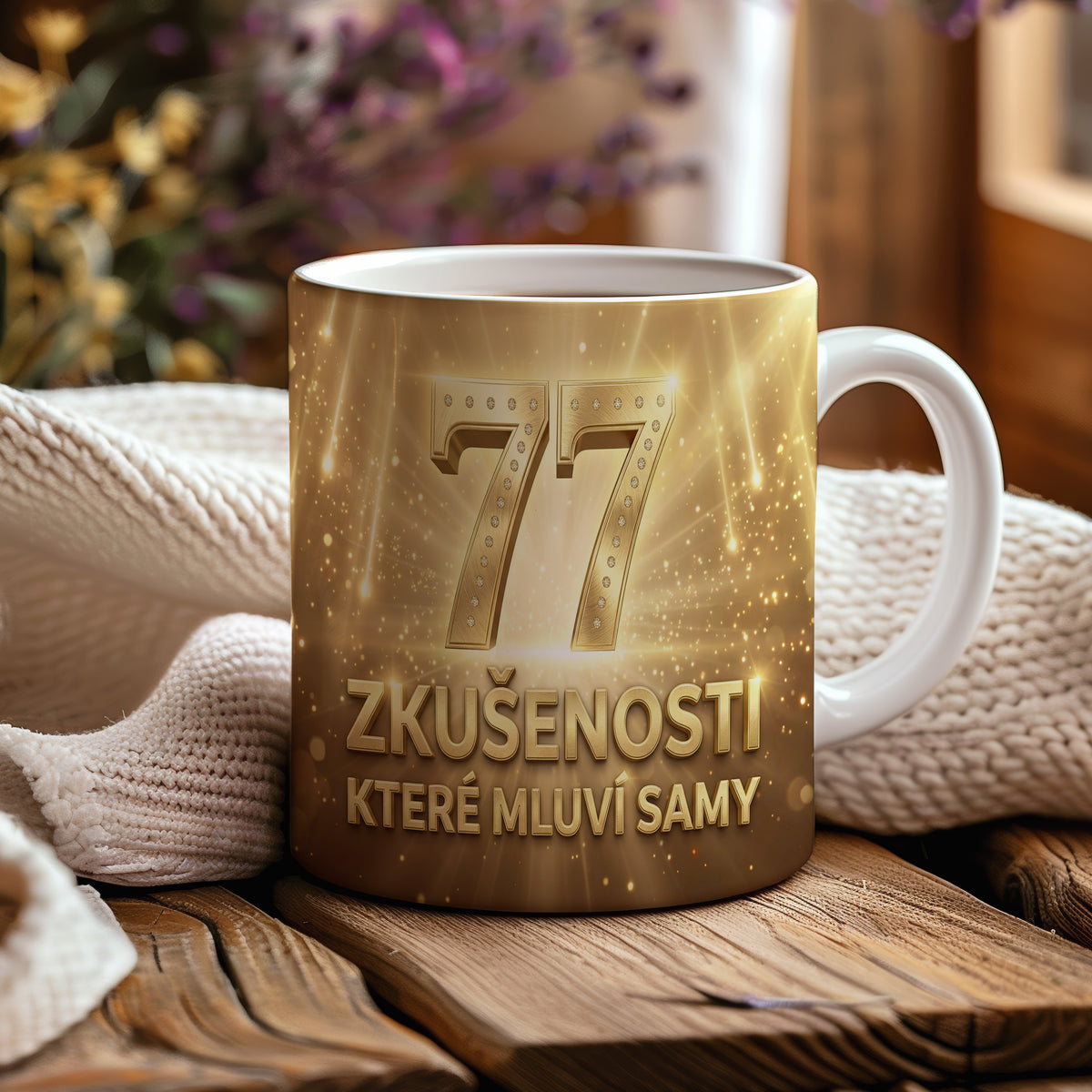 Narozeninový hrnek 77 let – ZKUŠENOSTI, KTERÉ MLUVÍ SAMY