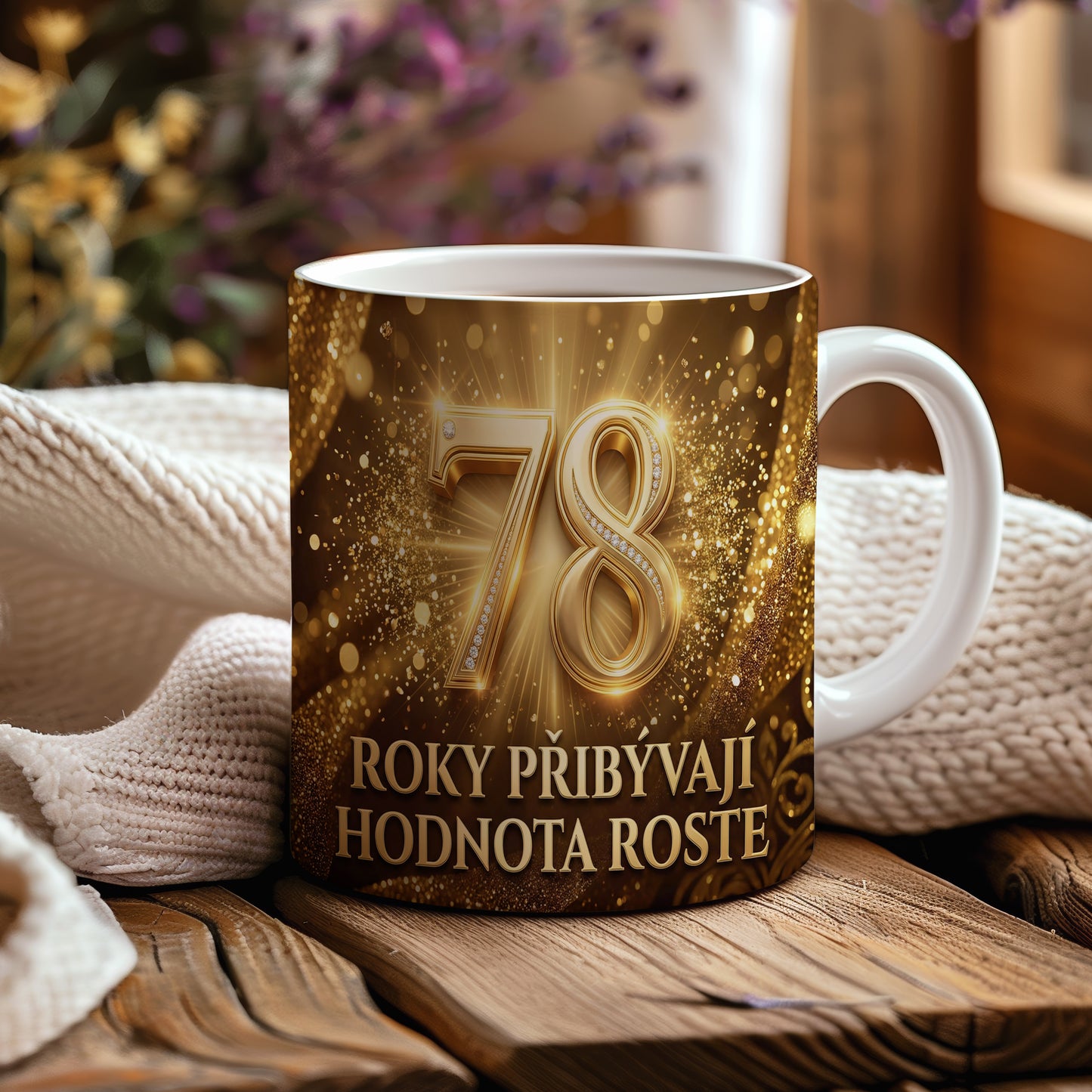 Narozeninový hrnek 78 let – ROKY PŘIBÝVAJÍ, HODNOTA ROSTE