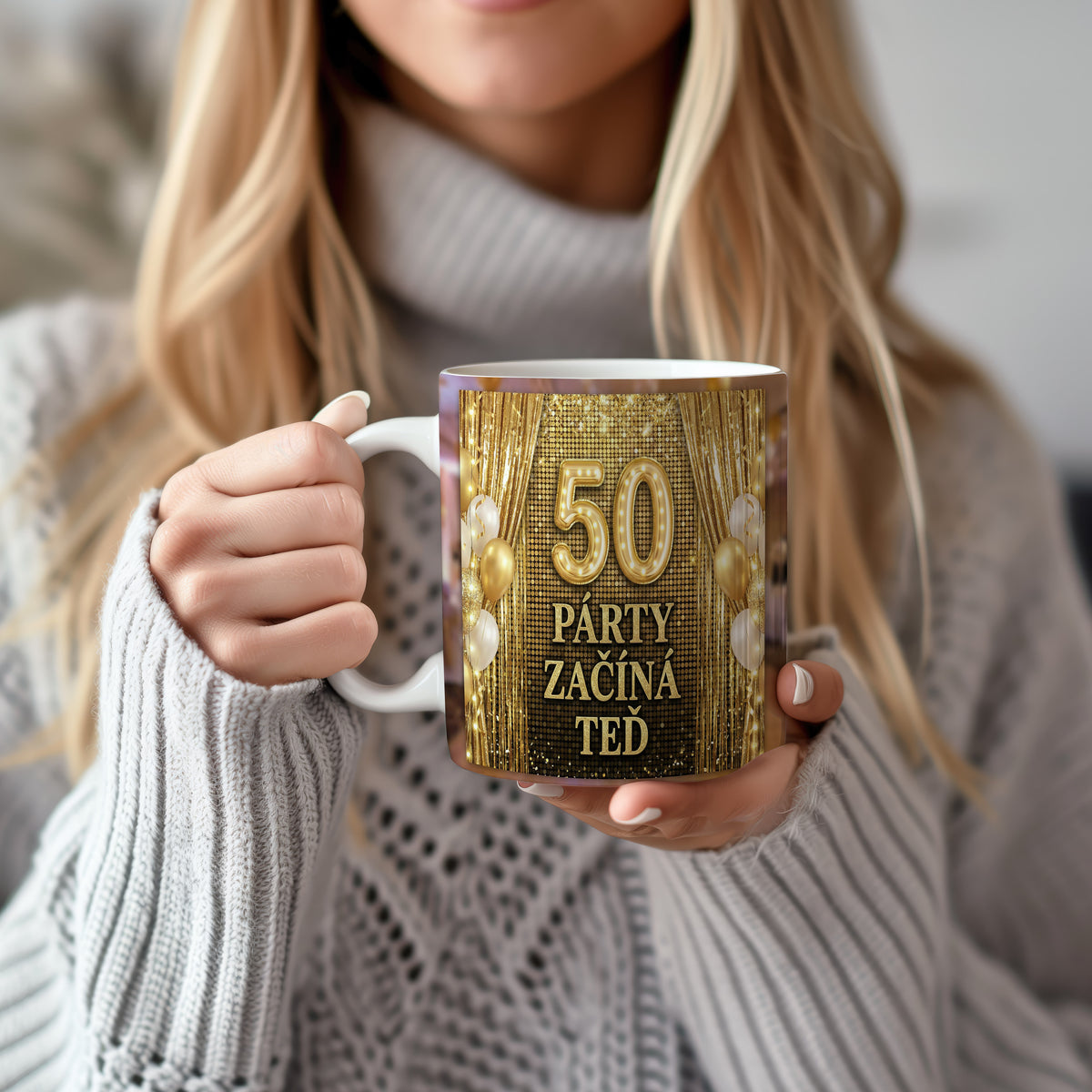 Narozeninový hrnek 50 let – PÁRTY ZAČÍNÁ TEĎ