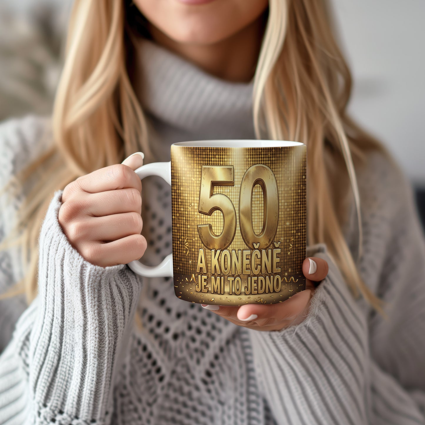 Narozeninový hrnek 50 let – A konečně je mi to jedno