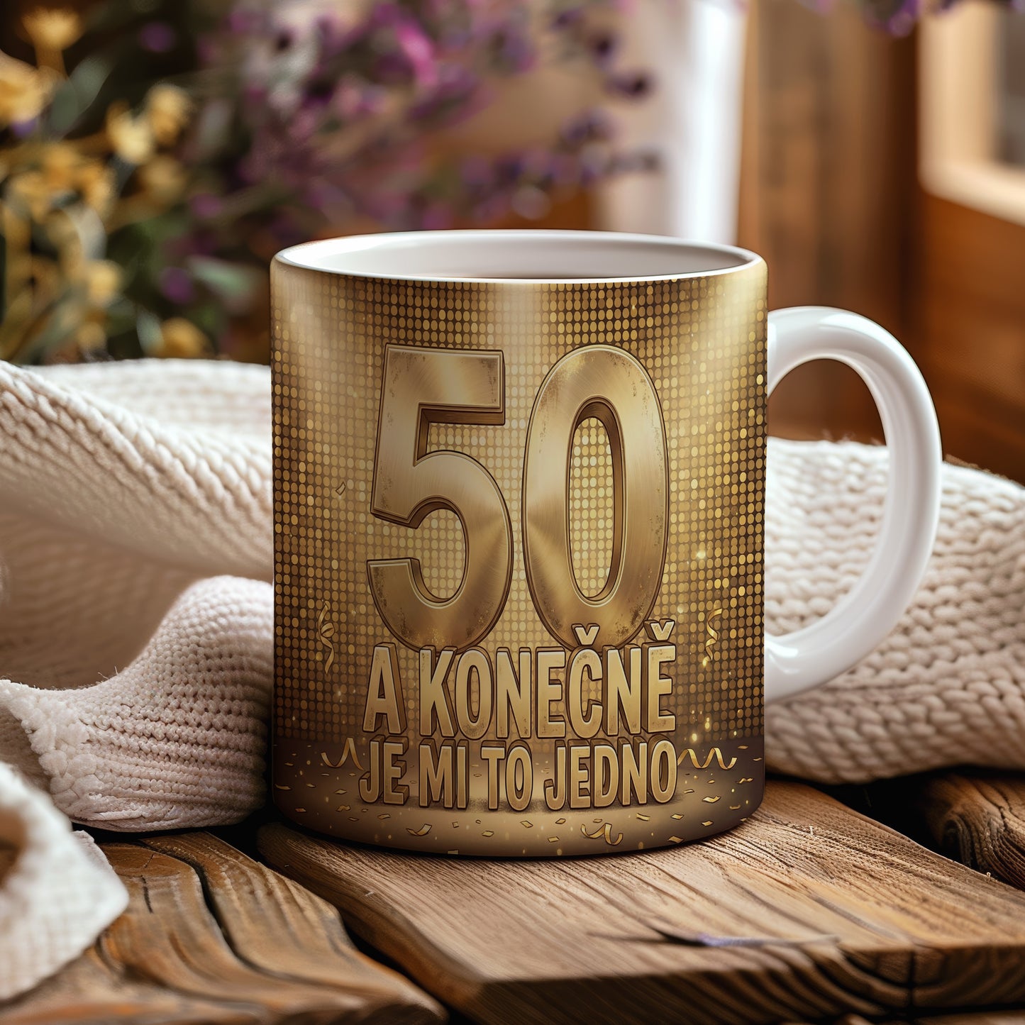 Narozeninový hrnek 50 let – A konečně je mi to jedno