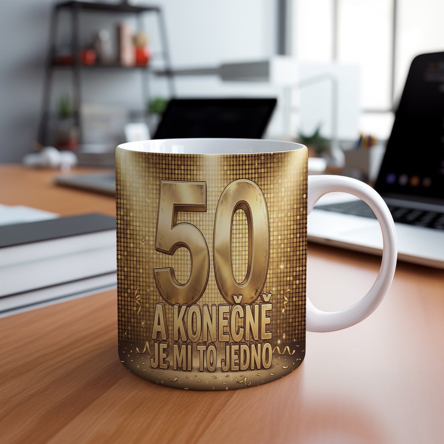 Narozeninový hrnek 50 let – A konečně je mi to jedno