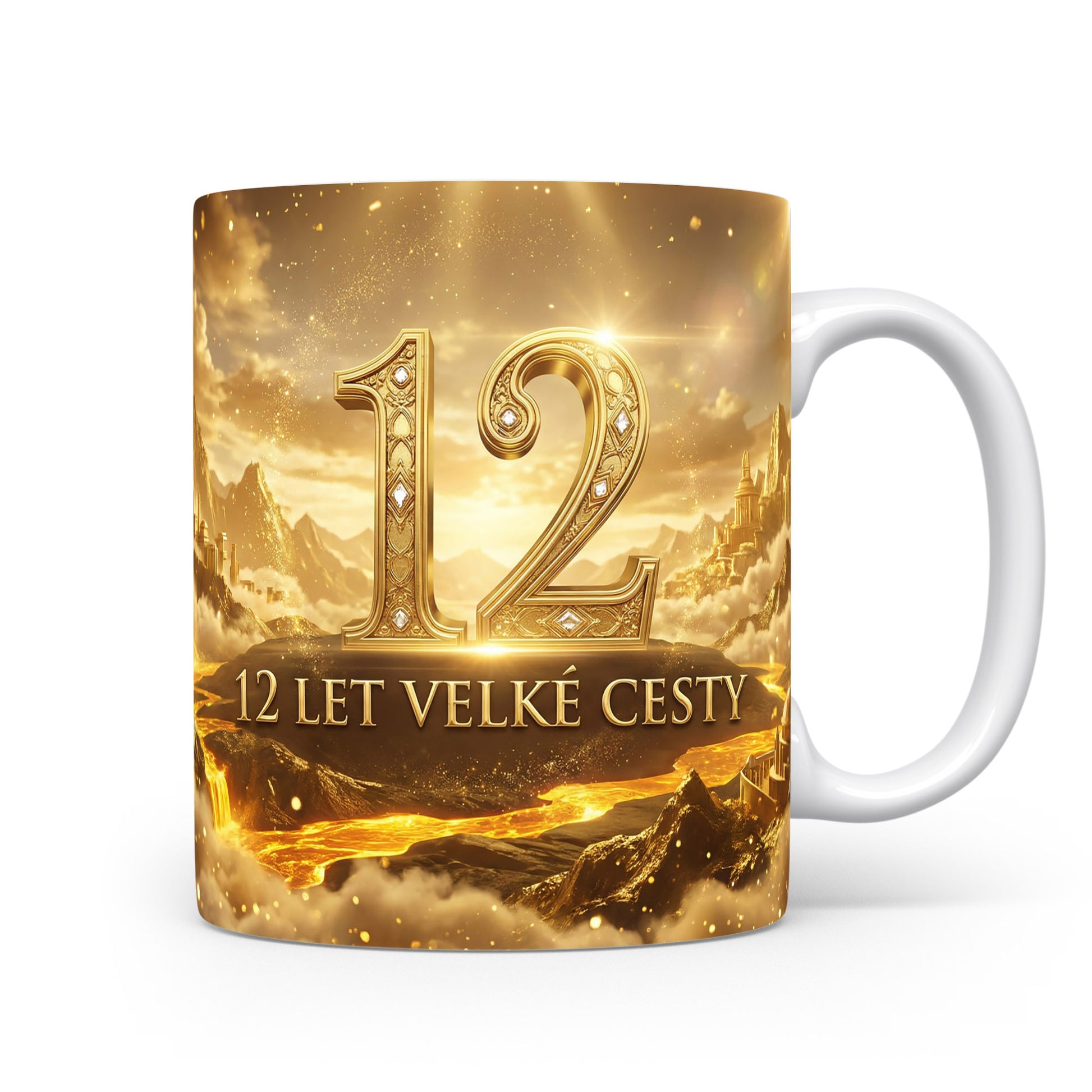 Hrnček s nápisem 12 LET VELKÉ CESTY