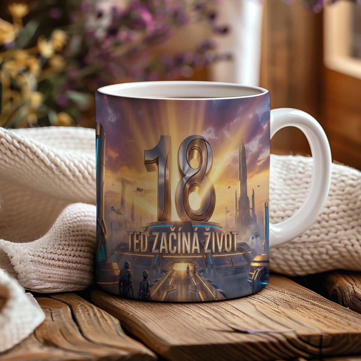 Narozeninový hrnek 18 let – TEĎ ZAČÍNÁ ŽIVOT