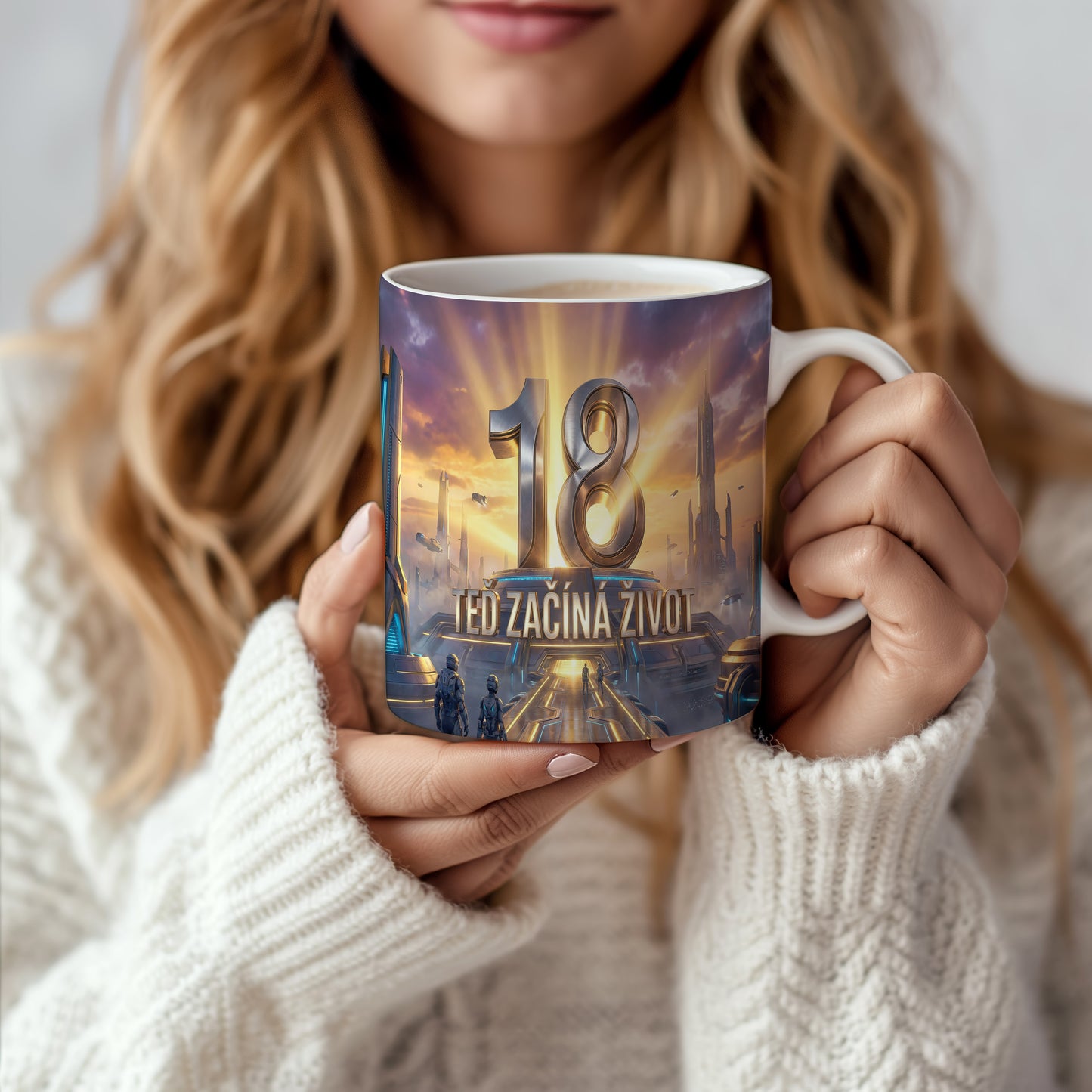 Narozeninový hrnek 18 let – TEĎ ZAČÍNÁ ŽIVOT