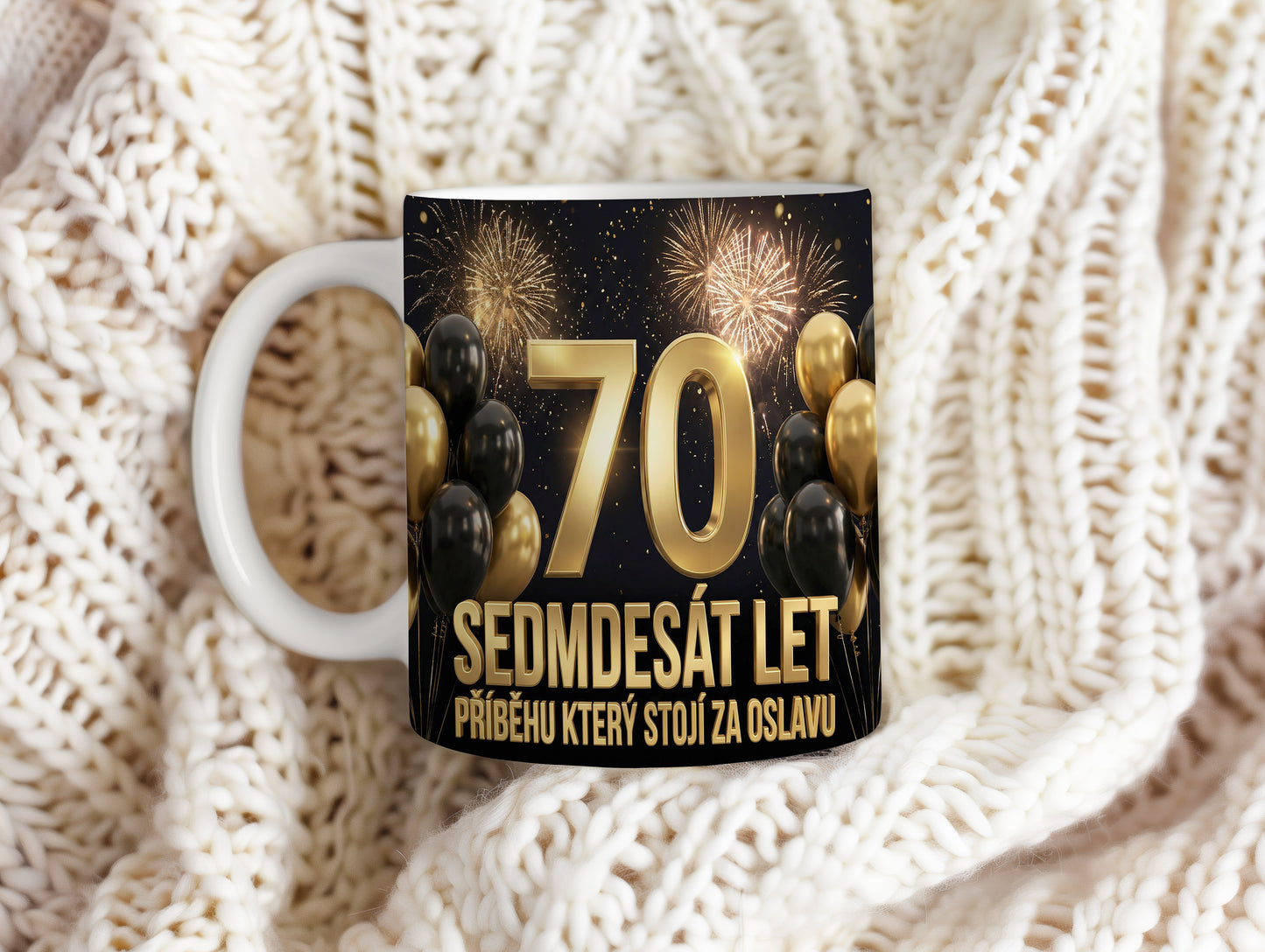 Narozeninový hrnek 70 let – SEDMDESÁT LET PŘÍBĚHU KTERÝ STOJÍ ZA OSLAVU