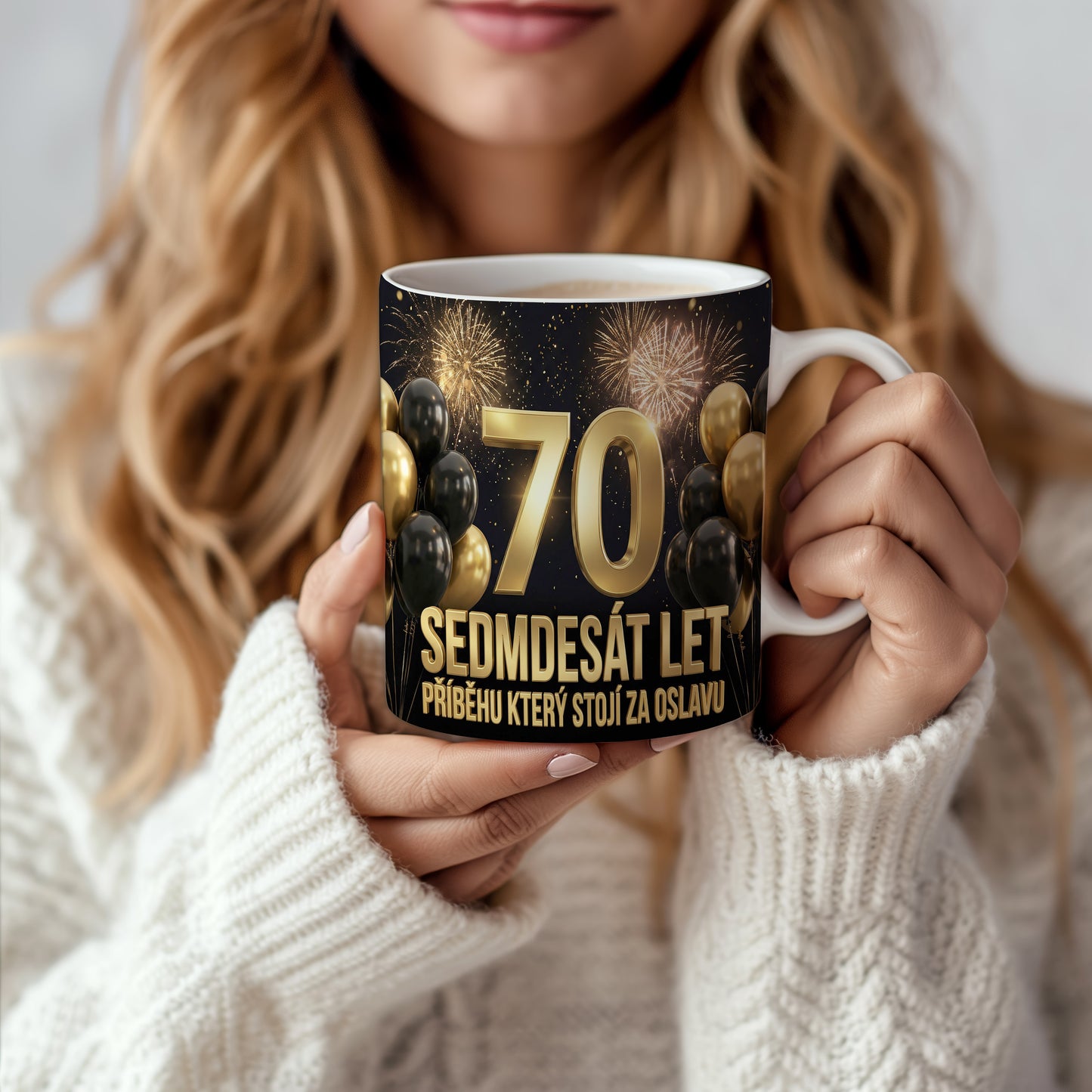 Narozeninový hrnek 70 let – SEDMDESÁT LET PŘÍBĚHU KTERÝ STOJÍ ZA OSLAVU