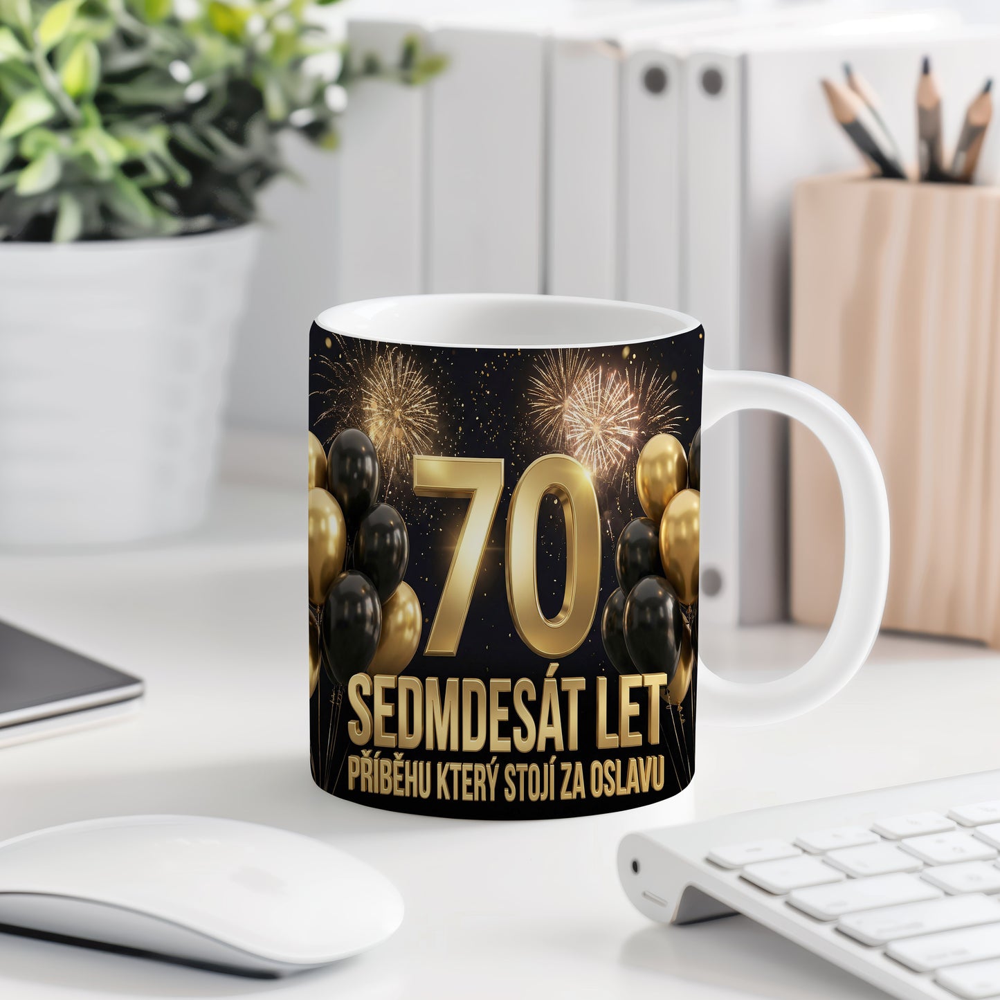 Narozeninový hrnek 70 let – SEDMDESÁT LET PŘÍBĚHU KTERÝ STOJÍ ZA OSLAVU