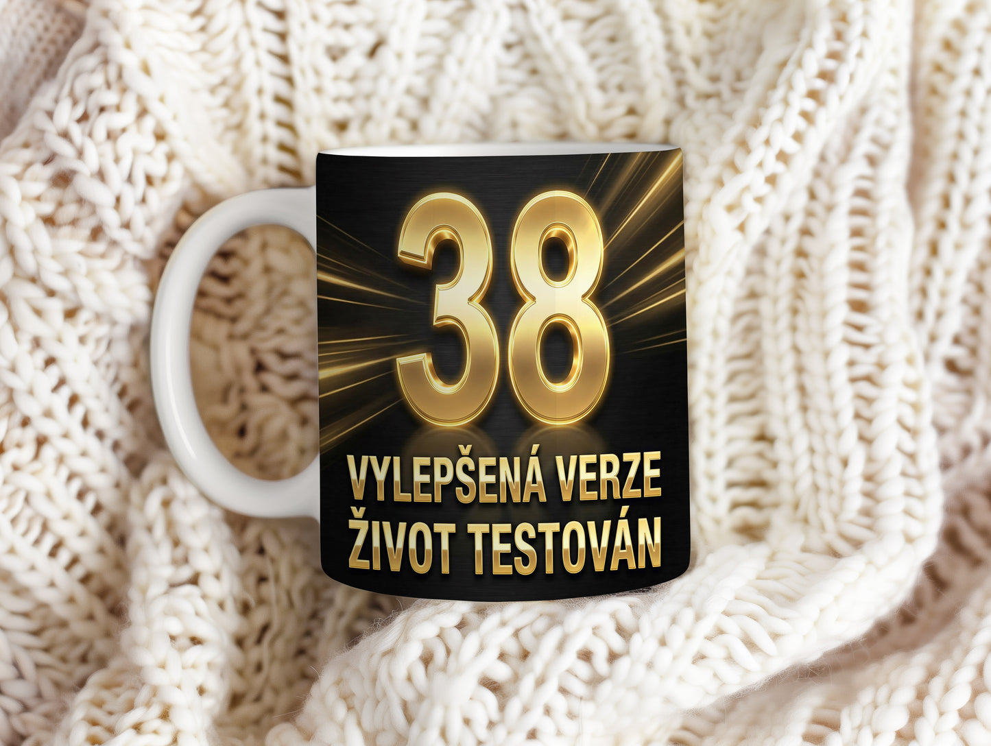 Narozeninový hrnek 38 let – VYLEPŠENÁ VERZE ŽIVOT TESTOVÁN
