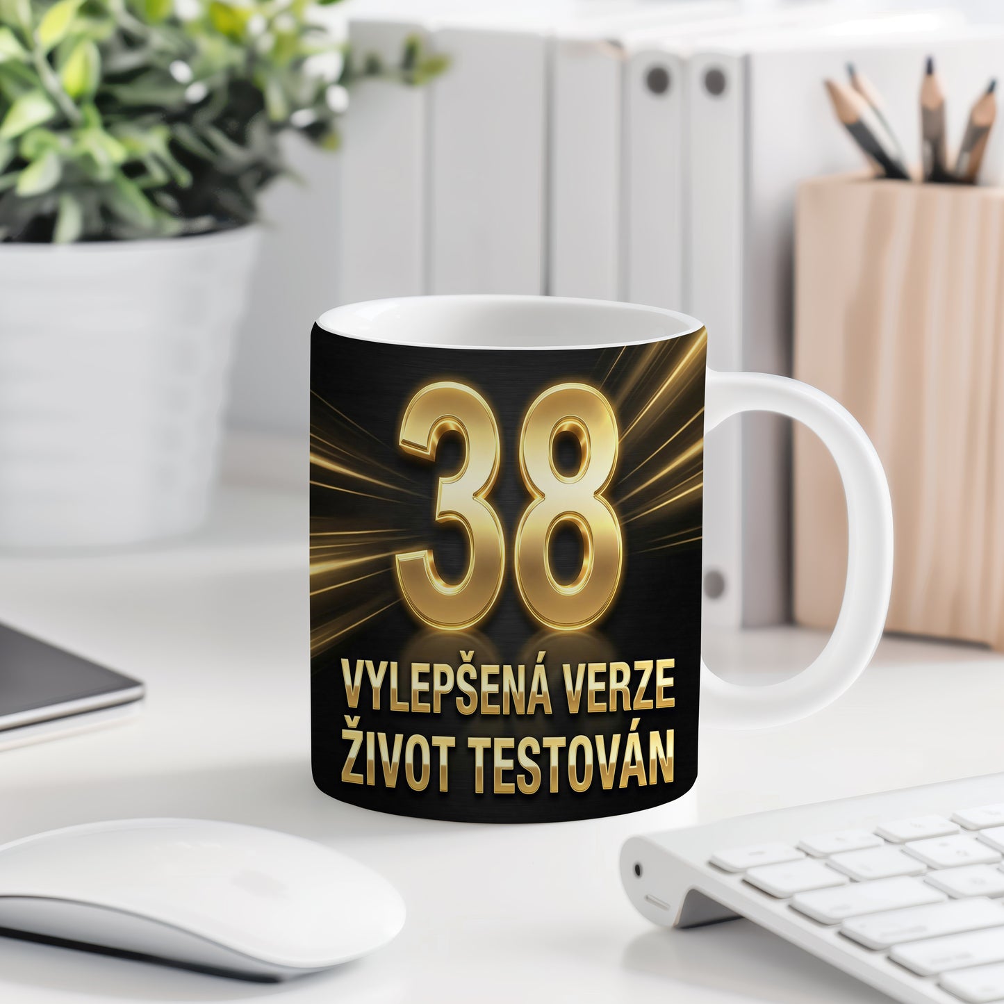 Narozeninový hrnek 38 let – VYLEPŠENÁ VERZE ŽIVOT TESTOVÁN