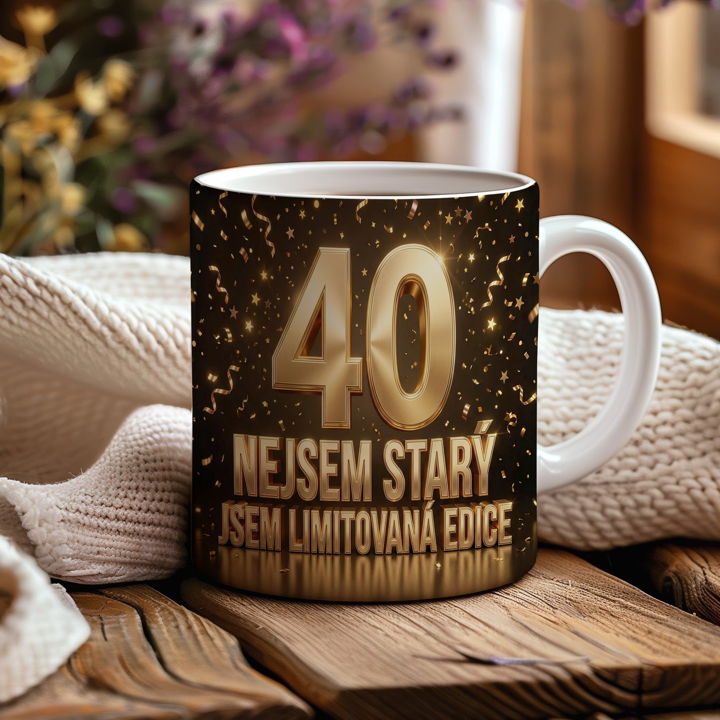 Narozeninový hrnek 40 let – NEJSEM STARÝ, JSEM LIMITOVANÁ EDICE
