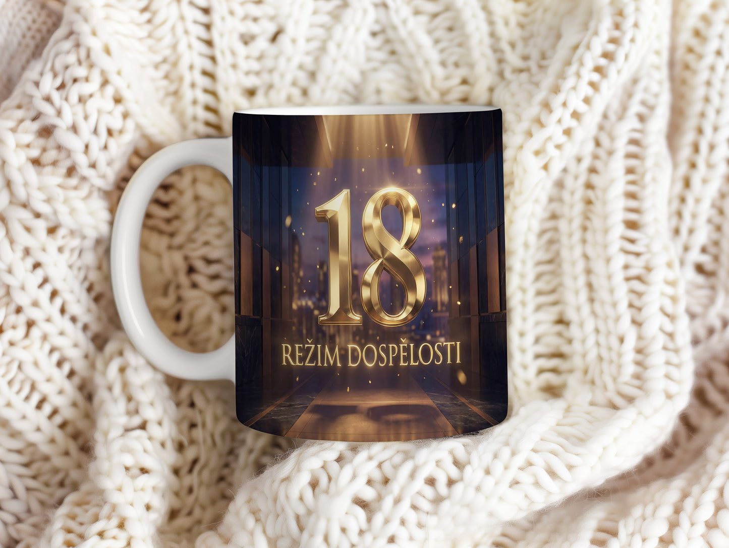 Narozeninový hrnek 18 let – REŽIM DOSPĚLOSTI