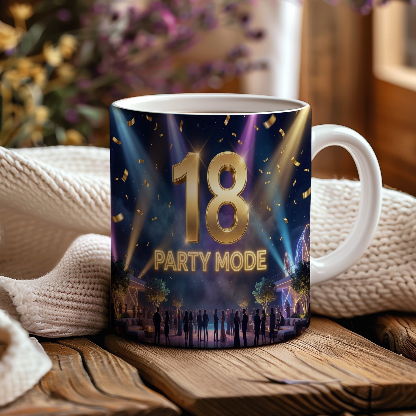 Narozeninový hrnek 18 let – PARTY MODE