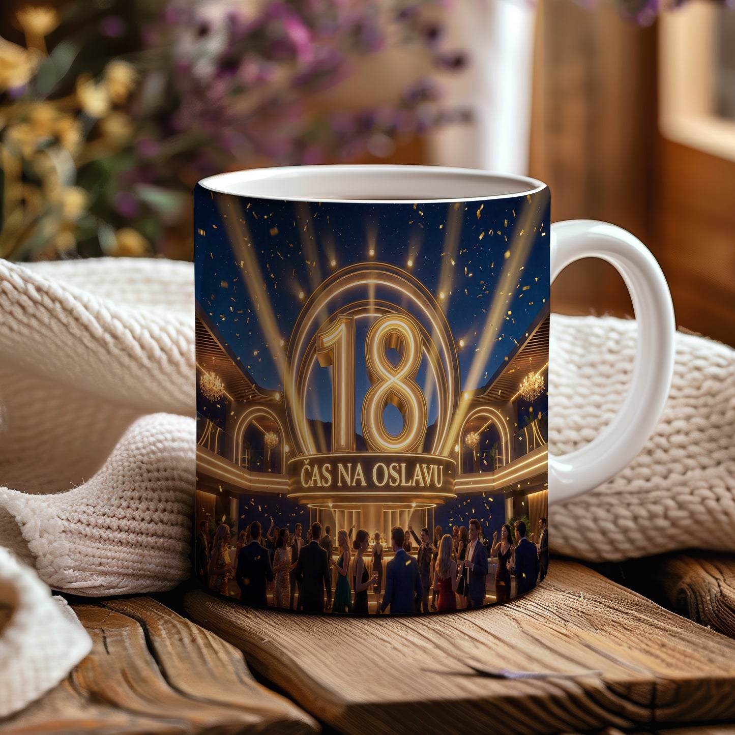 Narozeninový hrnek 18 let – ČAS NA OSLAVU