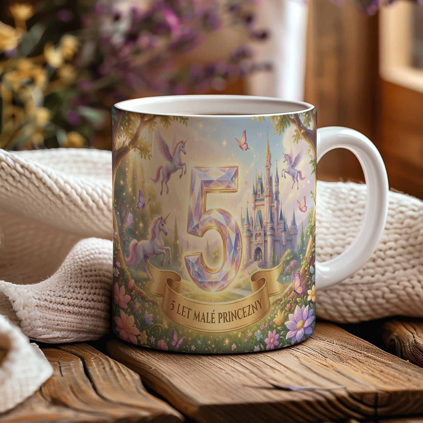 Narozeninový hrnek 5 let – 5 LET MALÉ PRINCEZNY