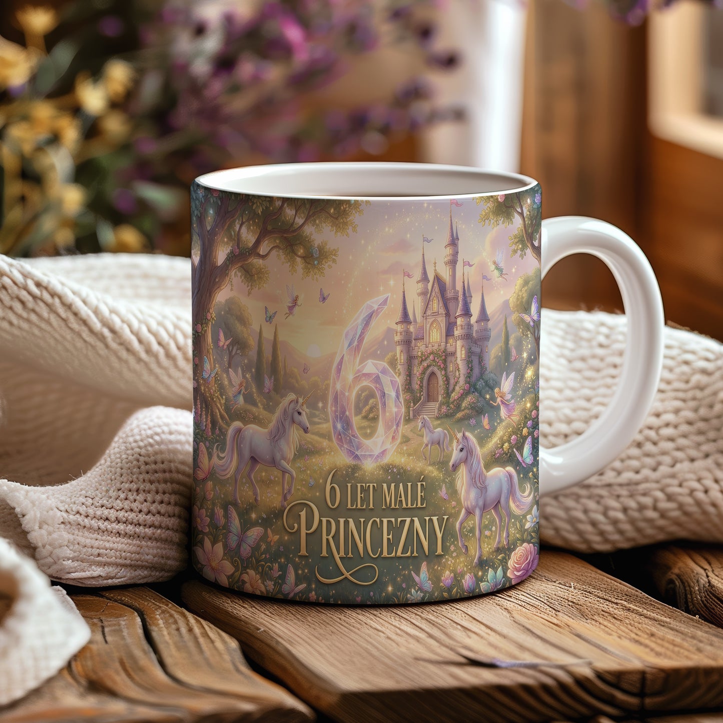 Narozeninový hrnek 6 let – 6 LET MALÉ PRINCEZNY