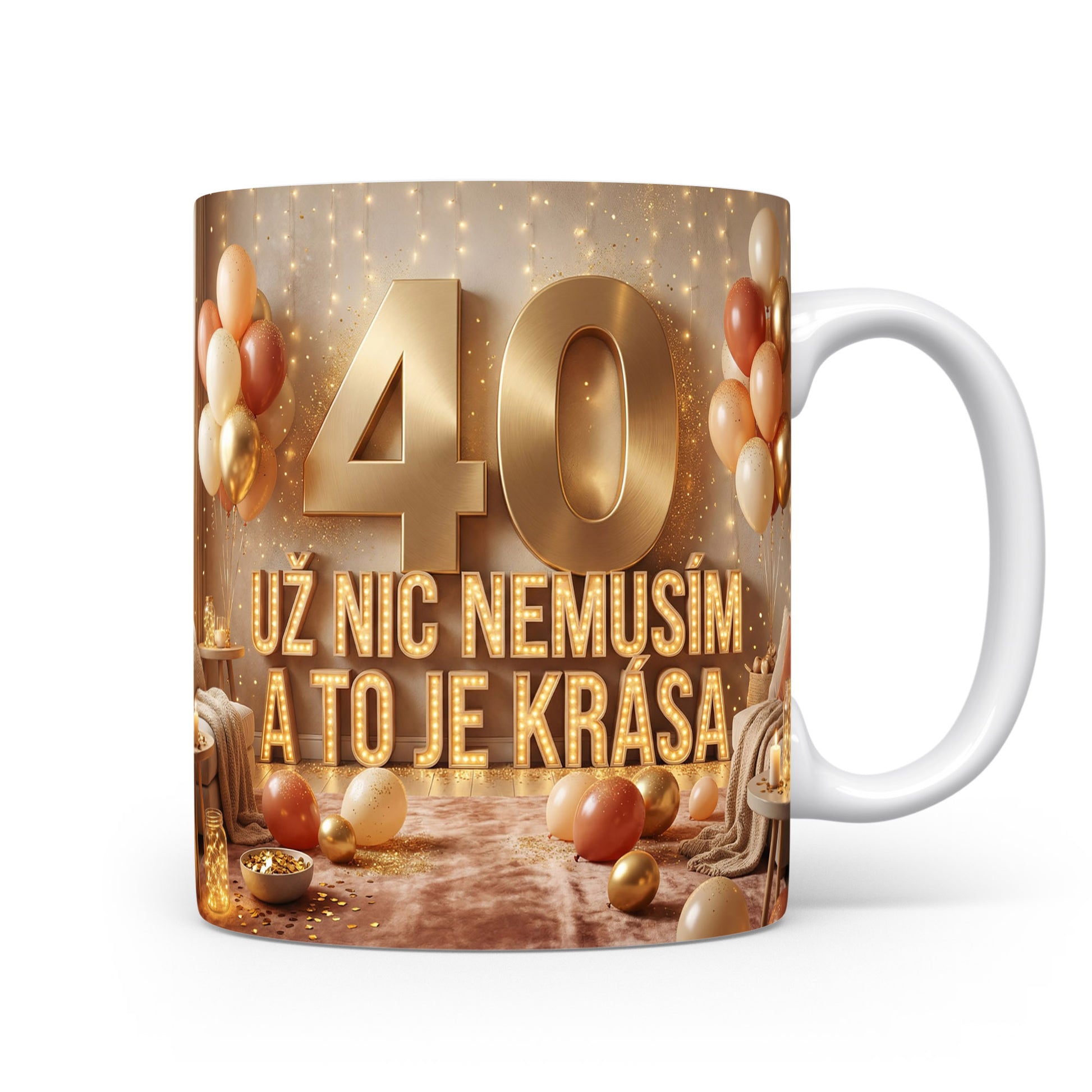 Narozeninový hrnek s věkem 40