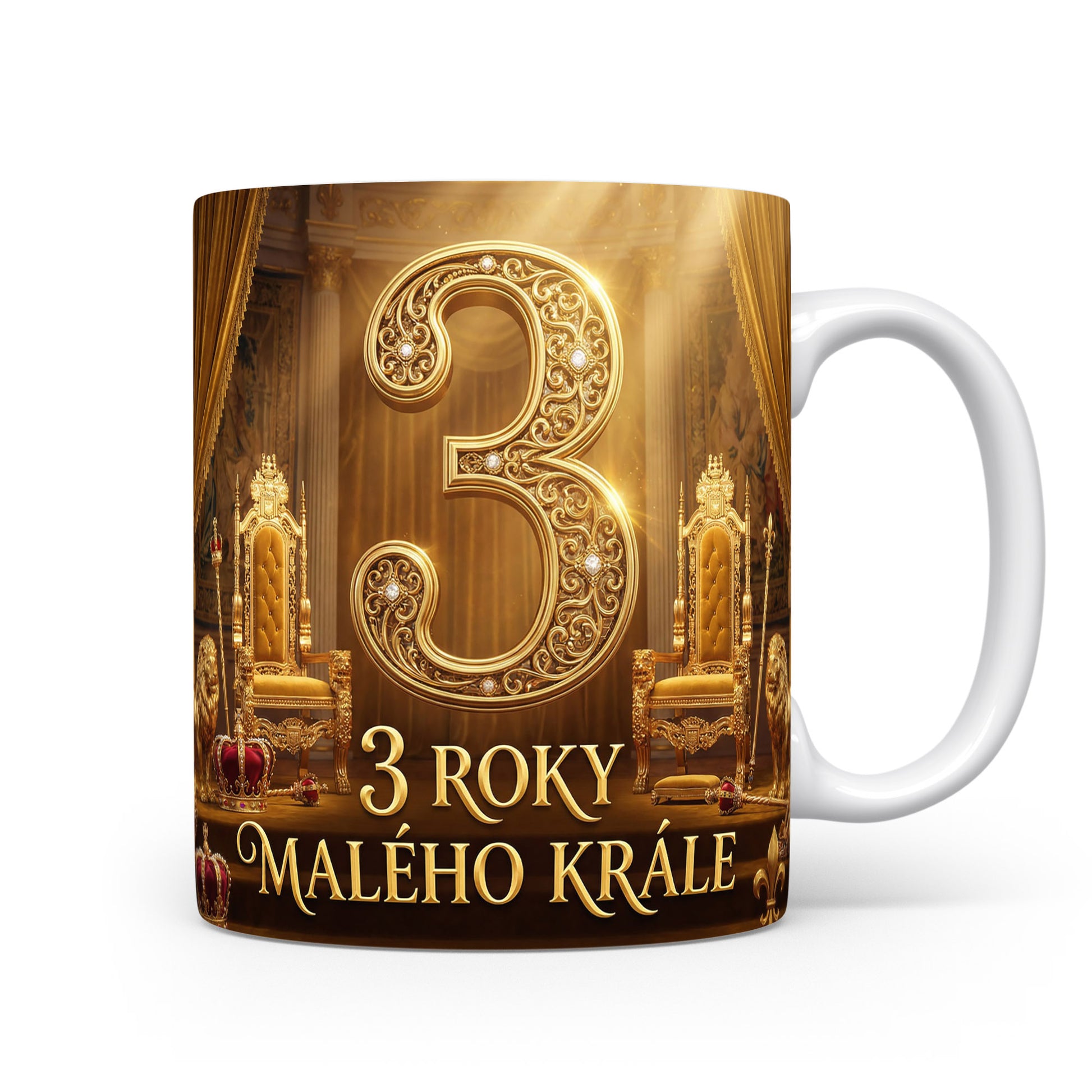 Hrnček s nápisem 3 roky malého krále