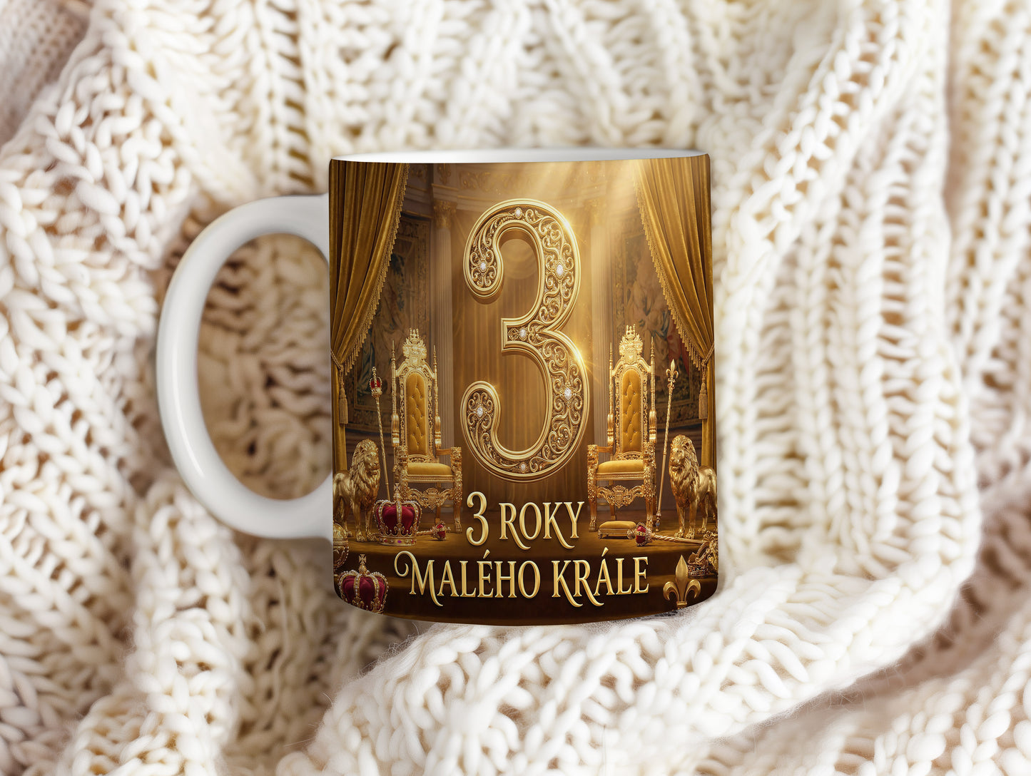 Narozeninový hrnek 3 roky – 3 ROKY MALÉHO KRÁLE