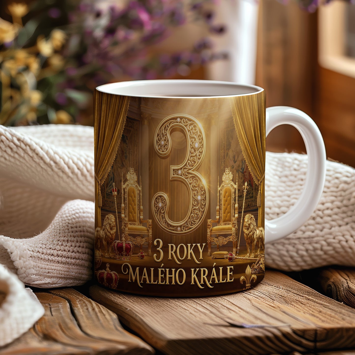 Narozeninový hrnek 3 roky – 3 ROKY MALÉHO KRÁLE