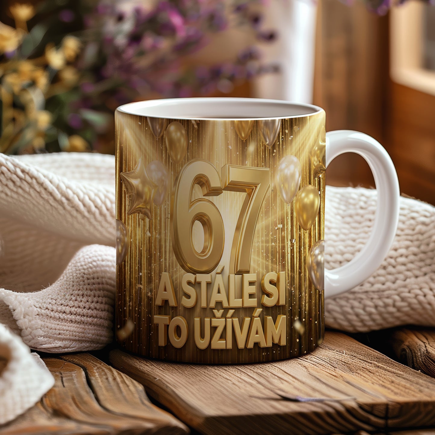 Narozeninový hrnek 67 let – A STÁLE SI TO UŽÍVÁM