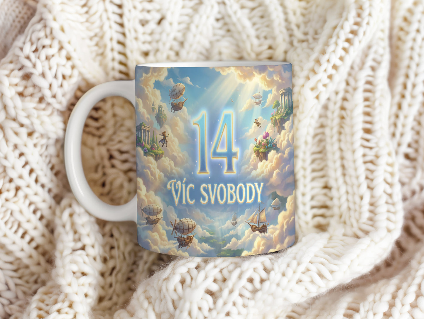 Narozeninový hrnek 14 let – VÍC SVOBODY