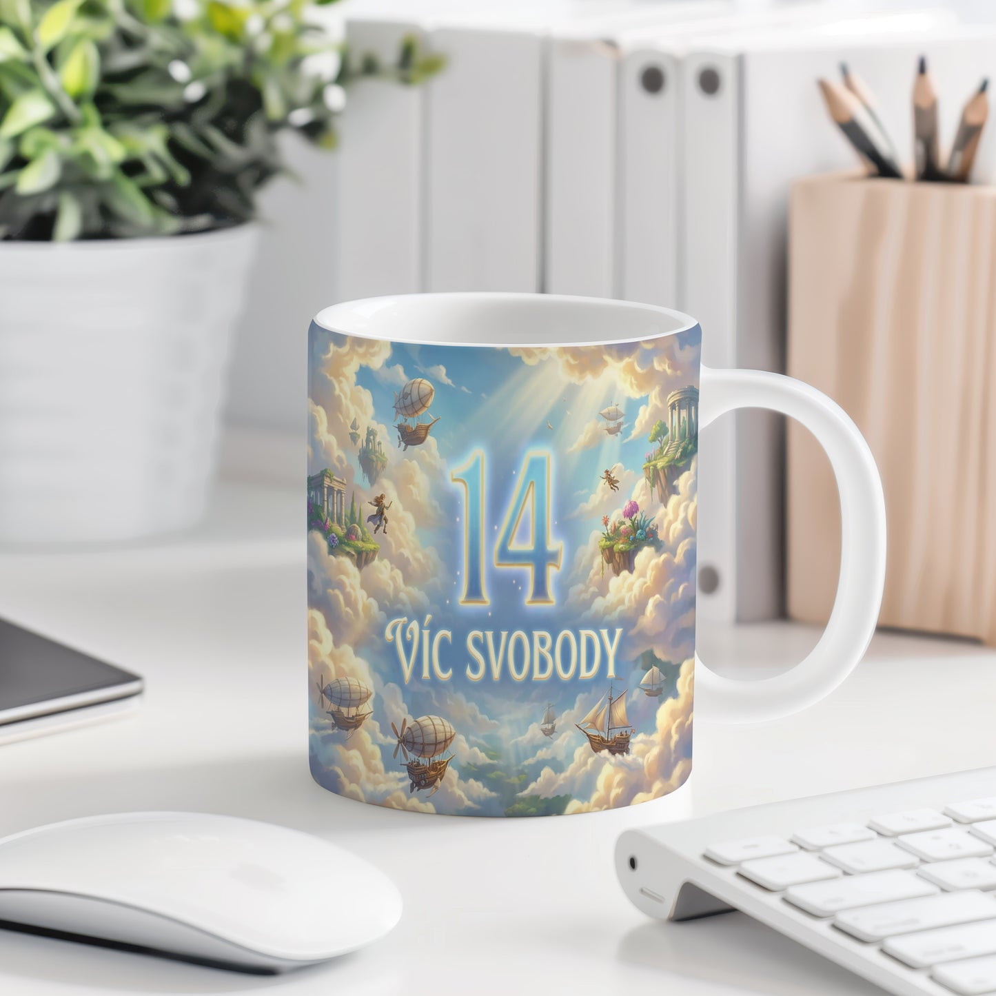 Narozeninový hrnek 14 let – VÍC SVOBODY