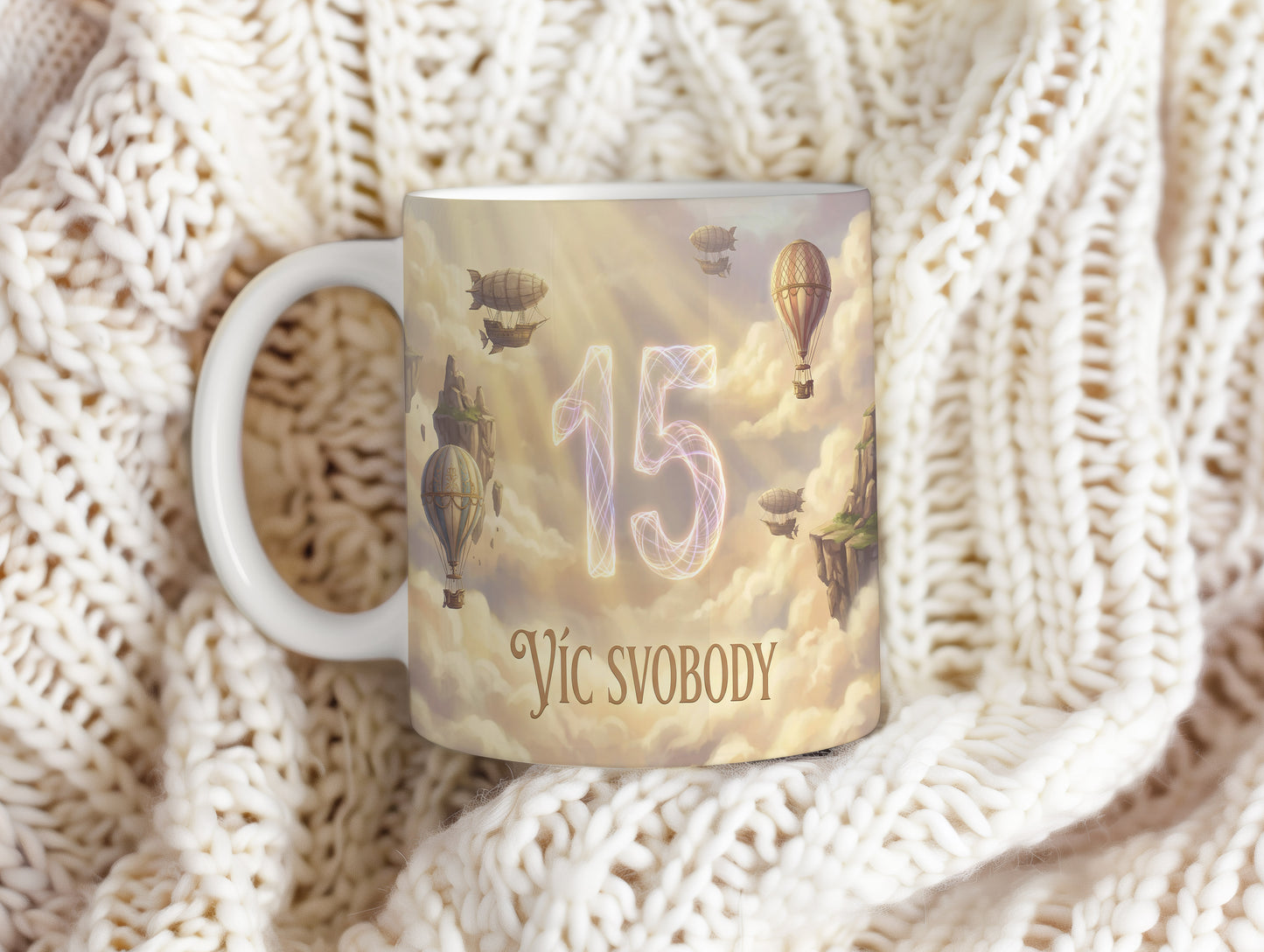 Narozeninový hrnek 15 let – VÍC SVOBODY