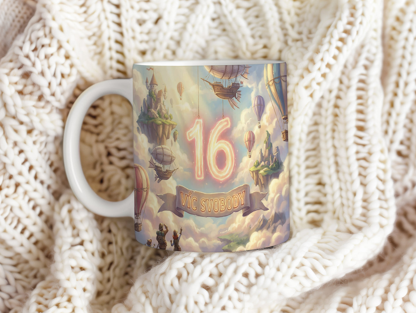 Narozeninový hrnek 16 let – VÍC SVOBODY