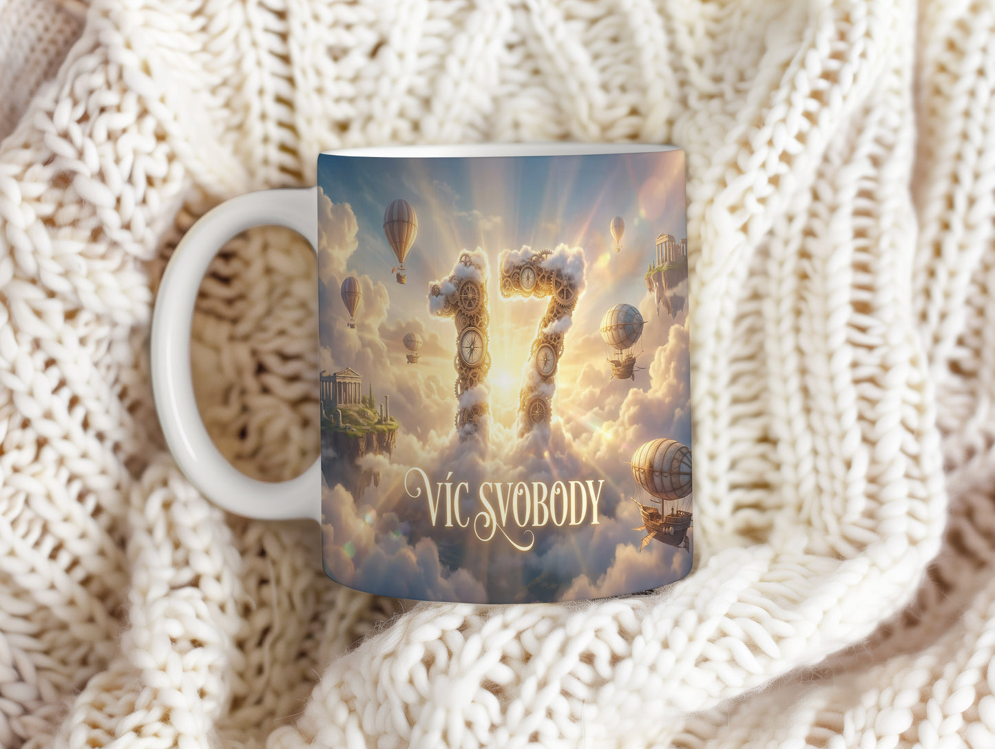 Narozeninový hrnek 17 let – VÍC SVOBODY