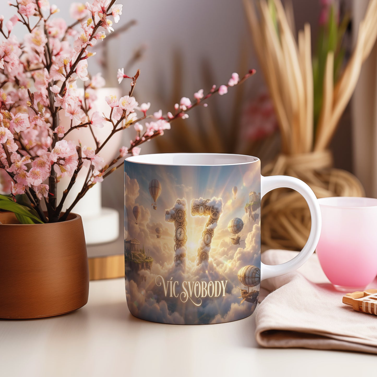 Narozeninový hrnek 17 let – VÍC SVOBODY