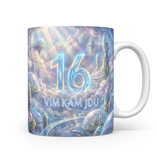 Narozeninový hrnek s věkem 16