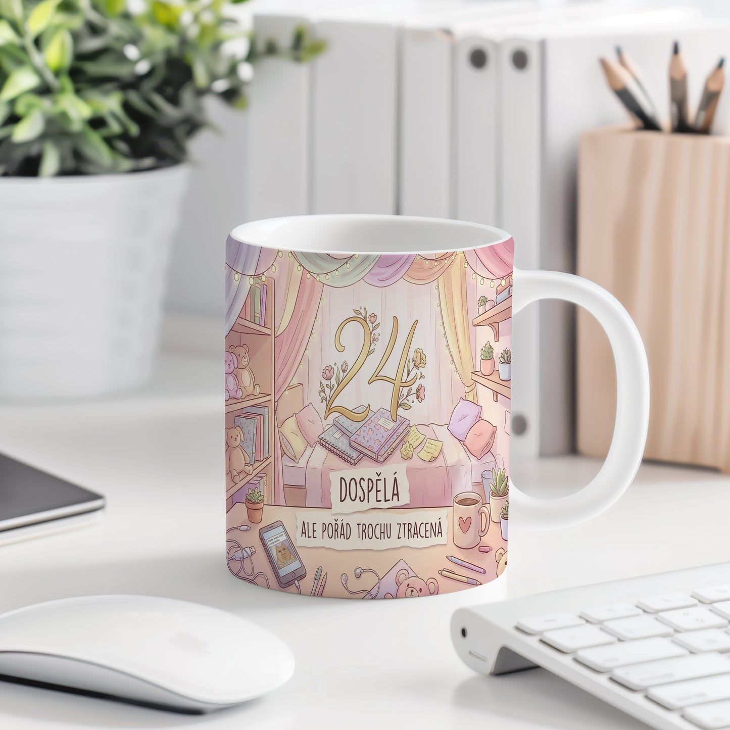 Narozeninový hrnek 24 let – ALE POŘÁD TROCHU ZTRACENÁ