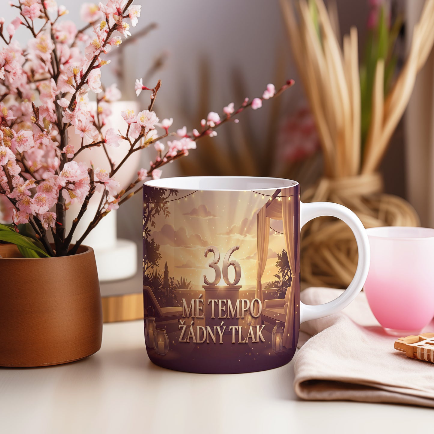 Narozeninový hrnek 36 let – MÉ TEMPO ŽÁDNÝ TLAK