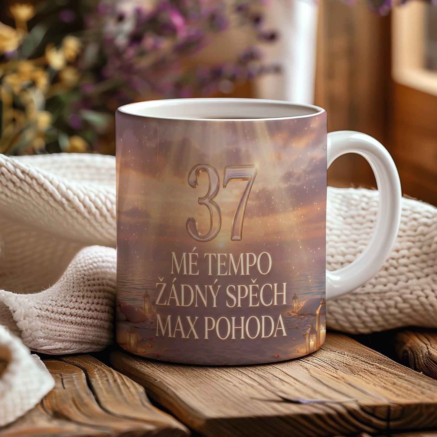 Narozeninový hrnek 37 let – MÉ TEMPO ŽÁDNÝ SPĚCH MAX POHODA