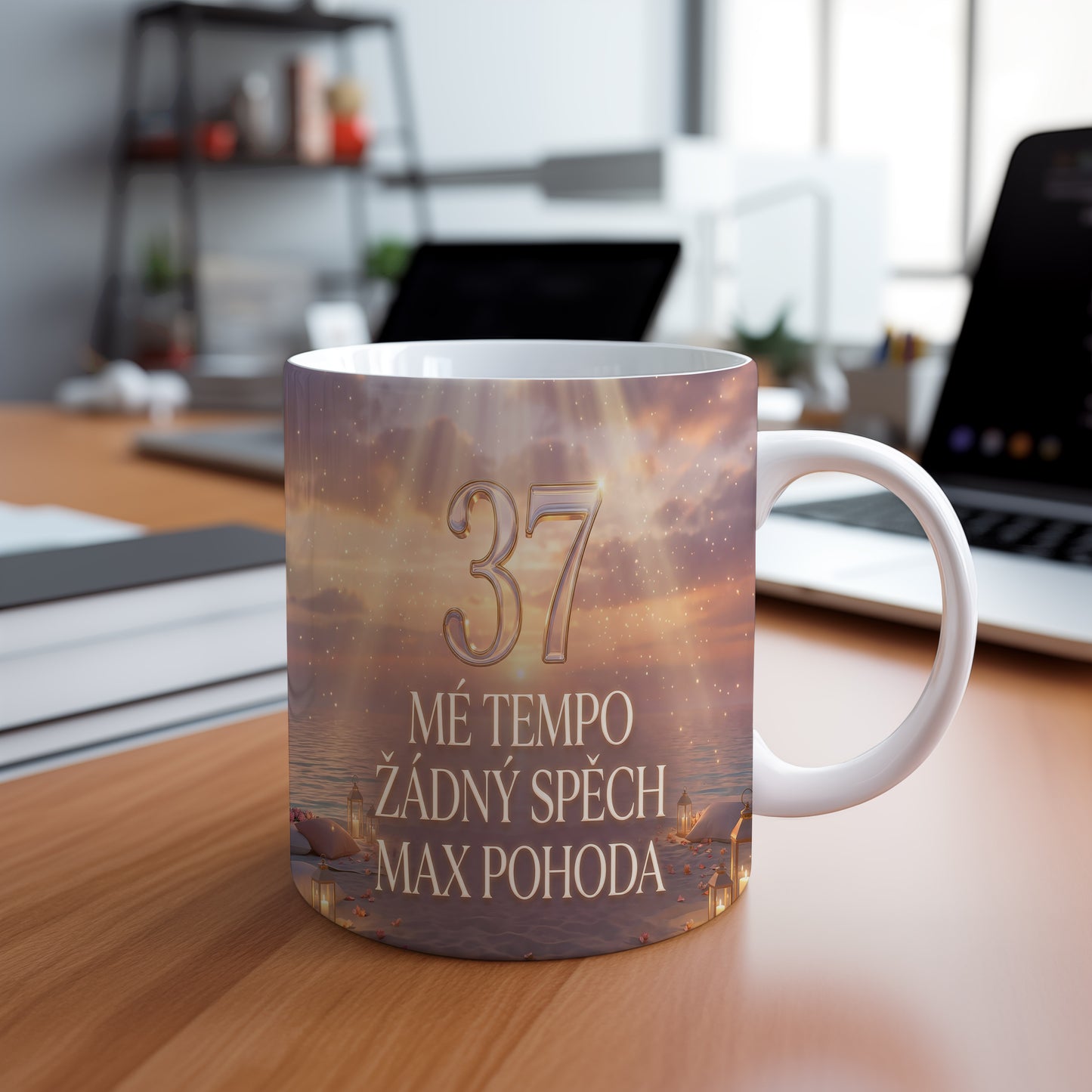 Narozeninový hrnek 37 let – MÉ TEMPO ŽÁDNÝ SPĚCH MAX POHODA