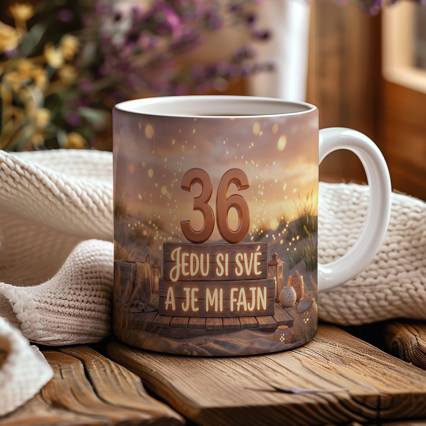 Narozeninový hrnek 36 let – JEDU SI SVÉ A JE MI FAJN